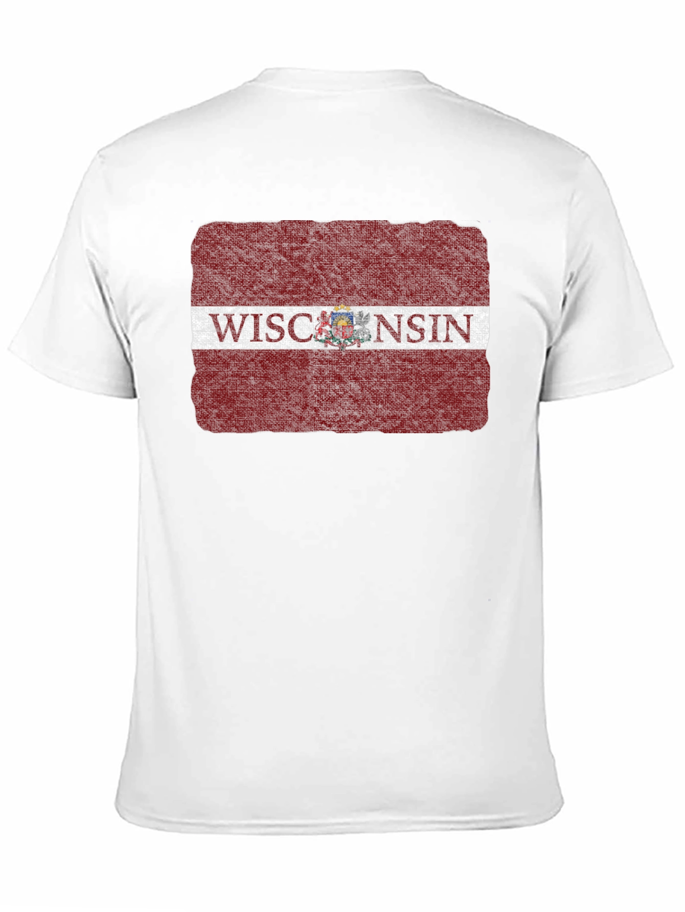 Wisconsin State Flag Graphic Tee - Distressed Print