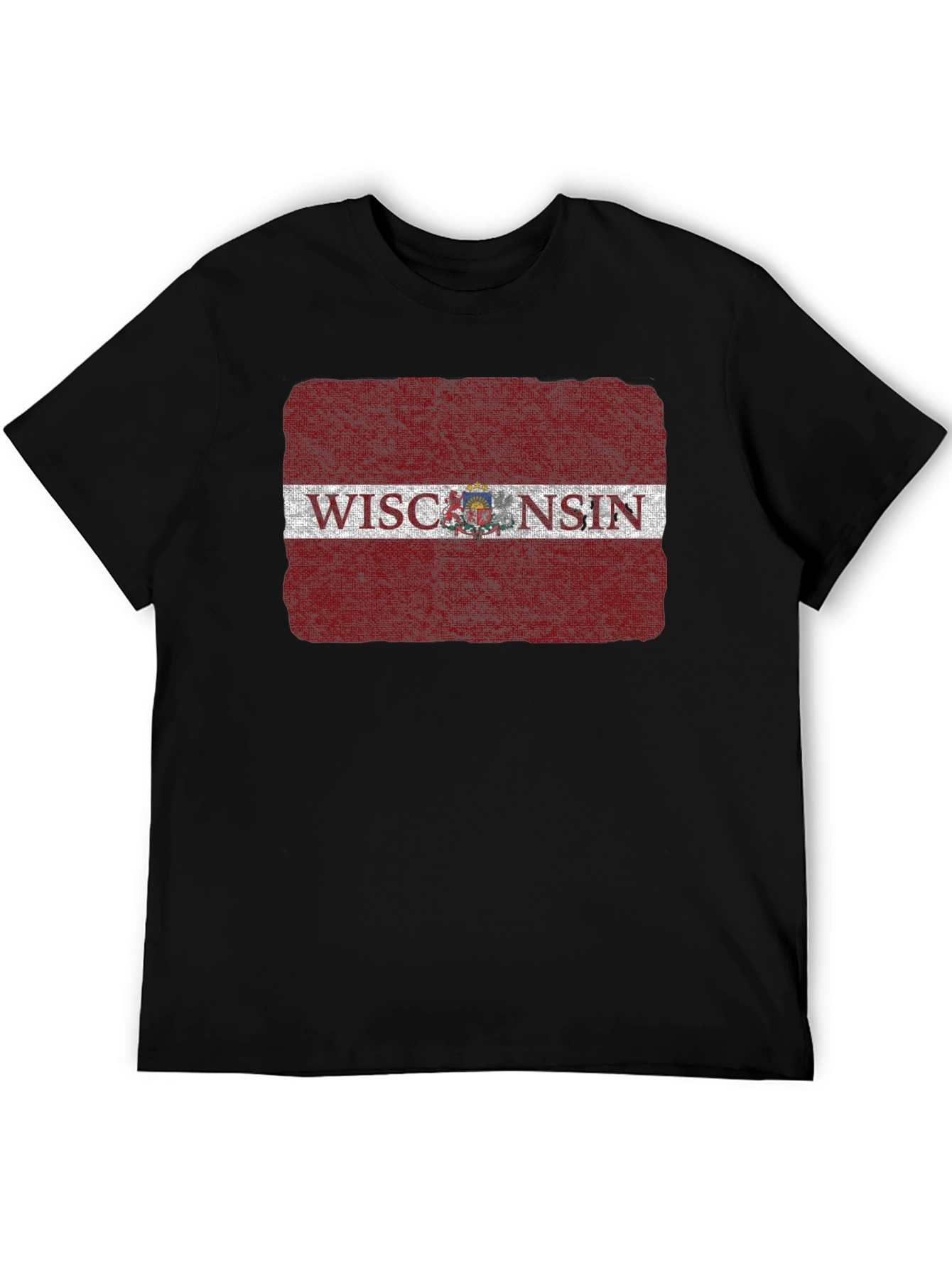 Wisconsin State Flag Graphic Tee - Distressed Print