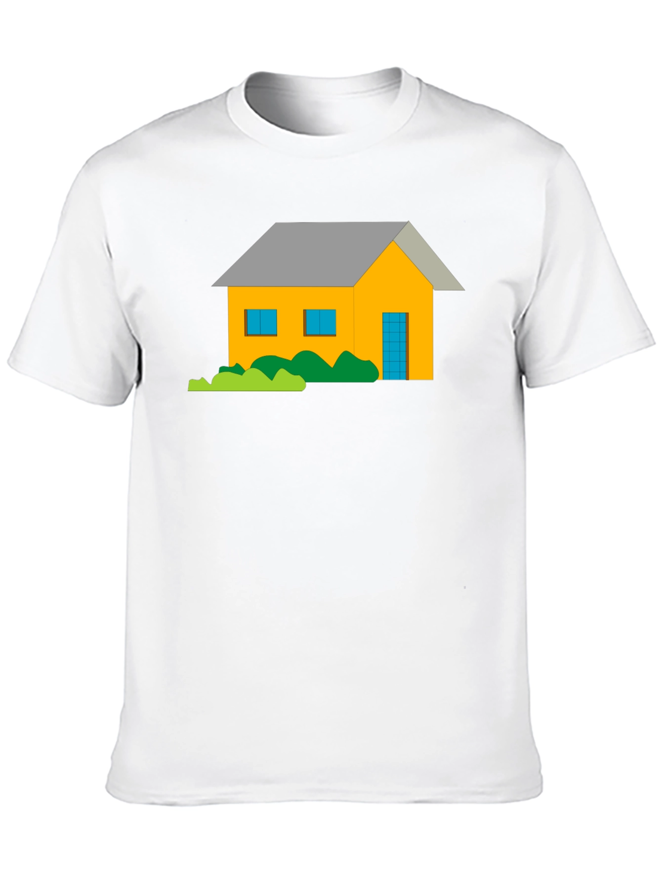 Cartoon House Graphic Tee - Black
