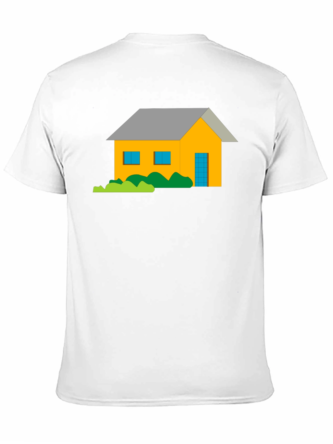Cartoon House Graphic Tee - Black