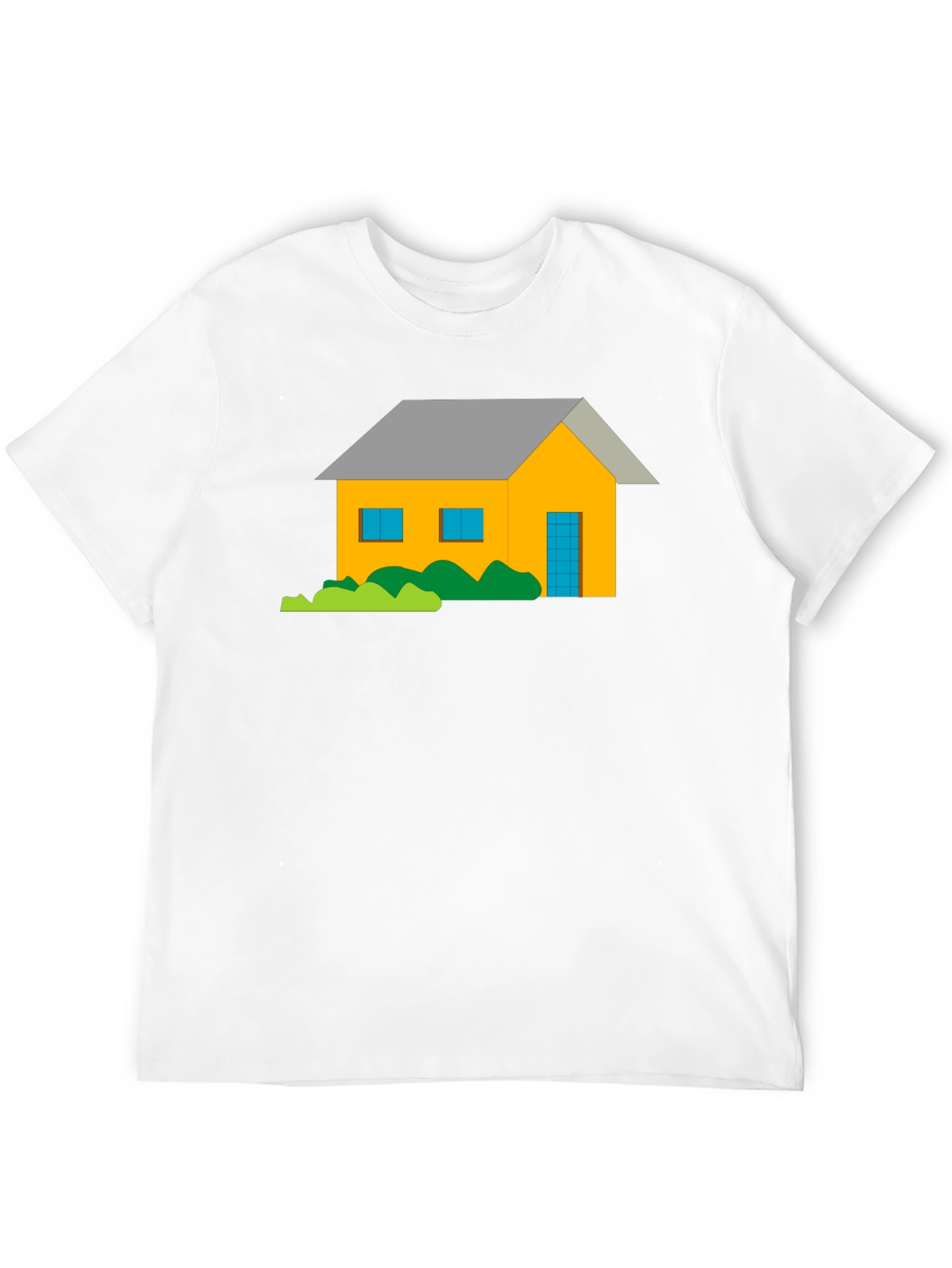 Cartoon House Graphic Tee - Black
