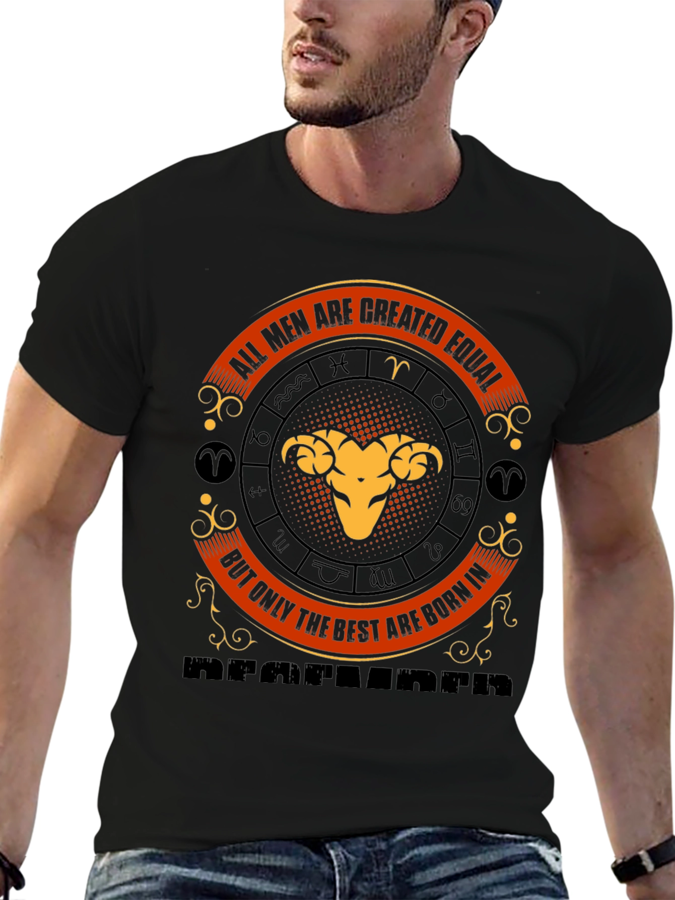Aries Zodiac T-Shirt - All Men Are Created Equal