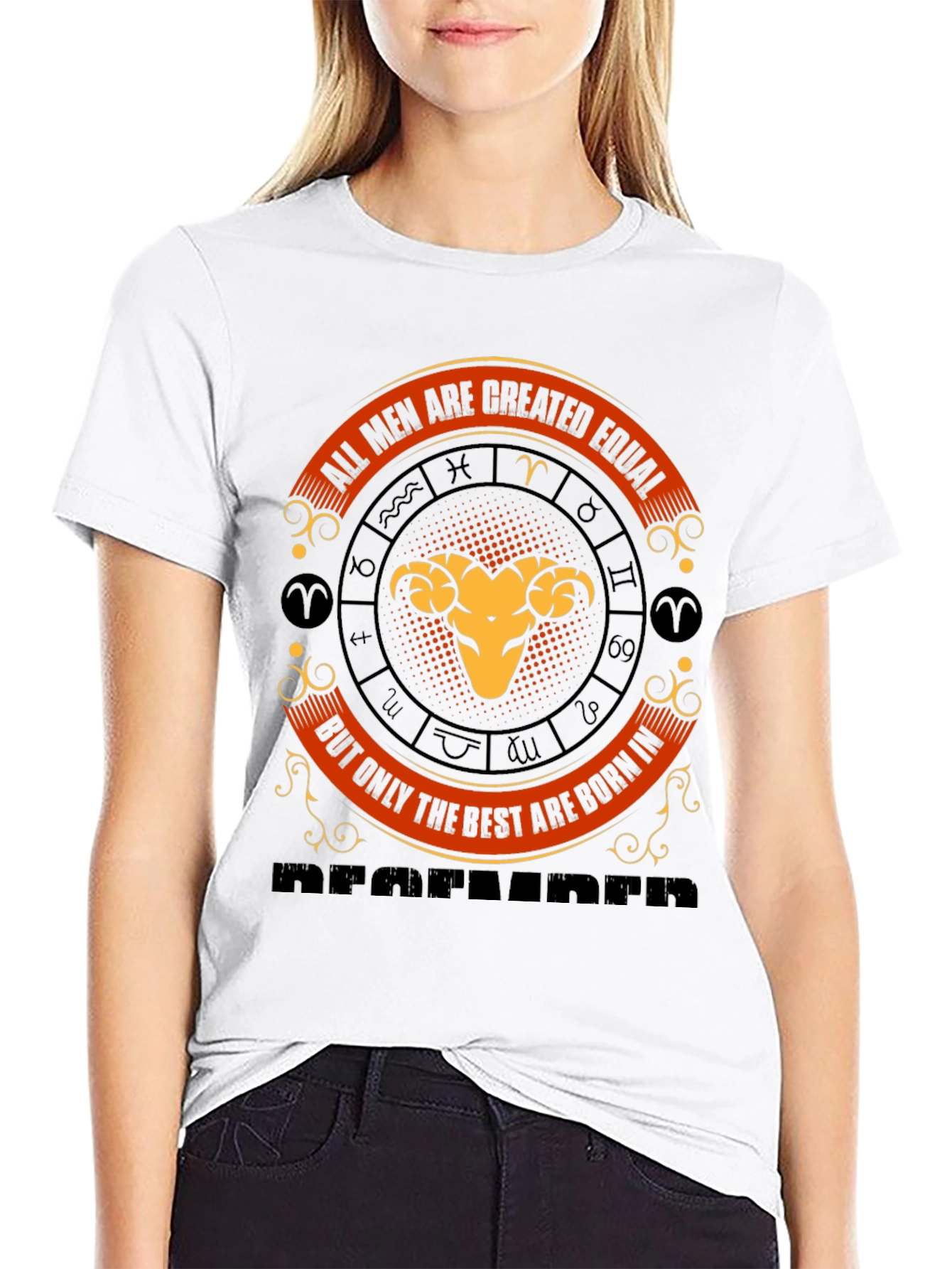 Aries Zodiac T-Shirt - All Men Are Created Equal