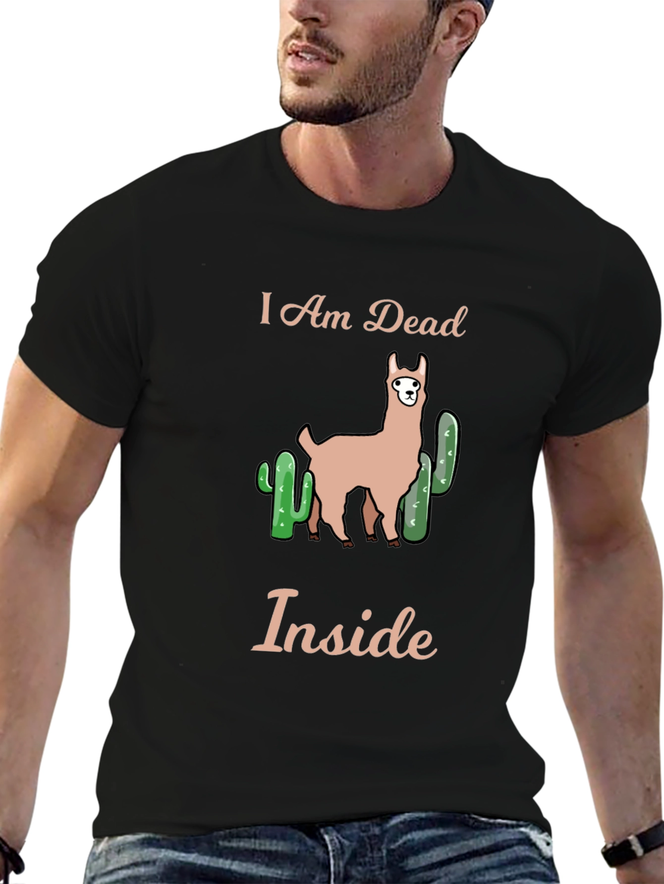 I am Dead Inside Llama Graphic T-Shirt