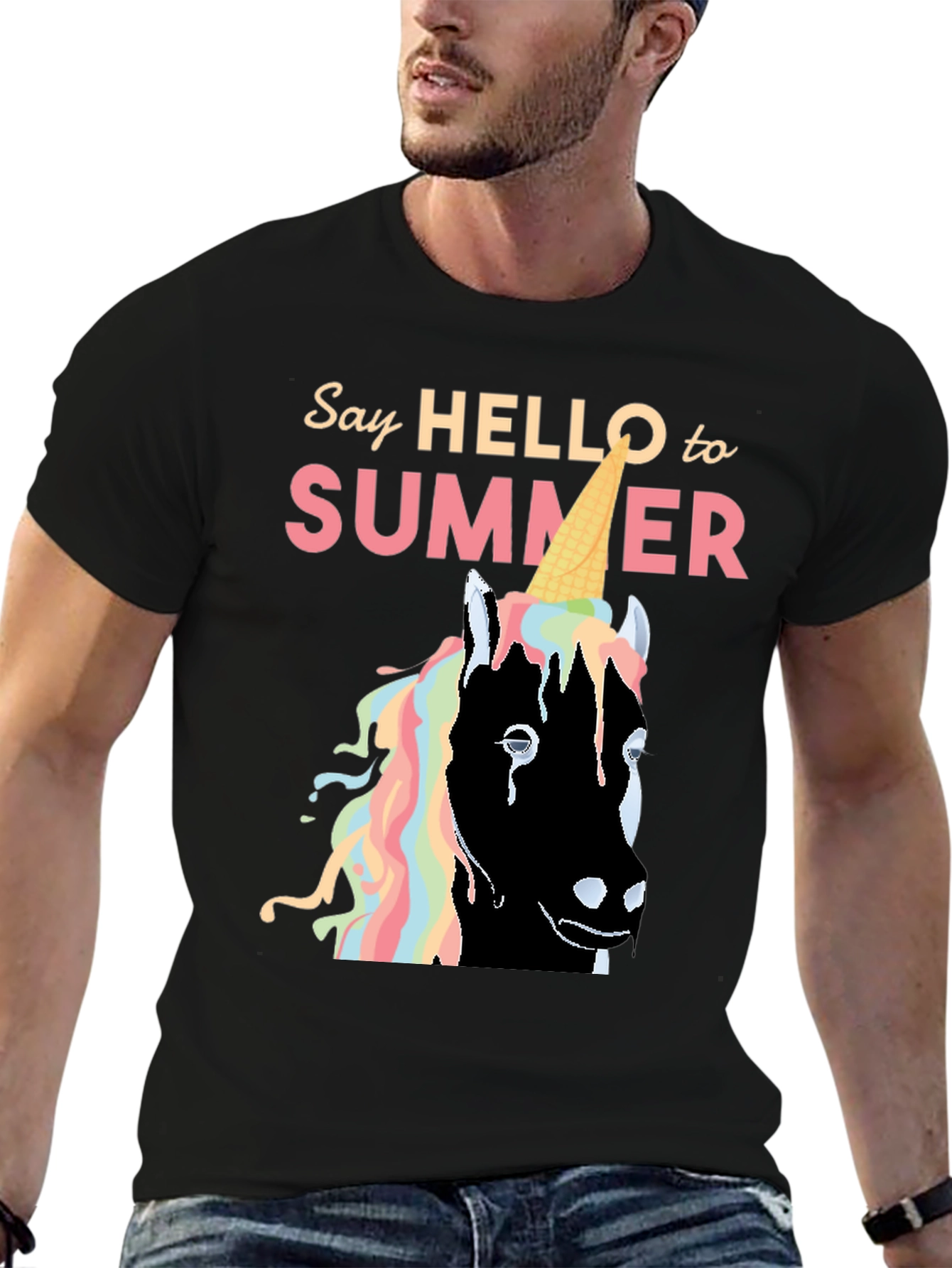 Unicorn Ice Cream Summer Graphic Tee