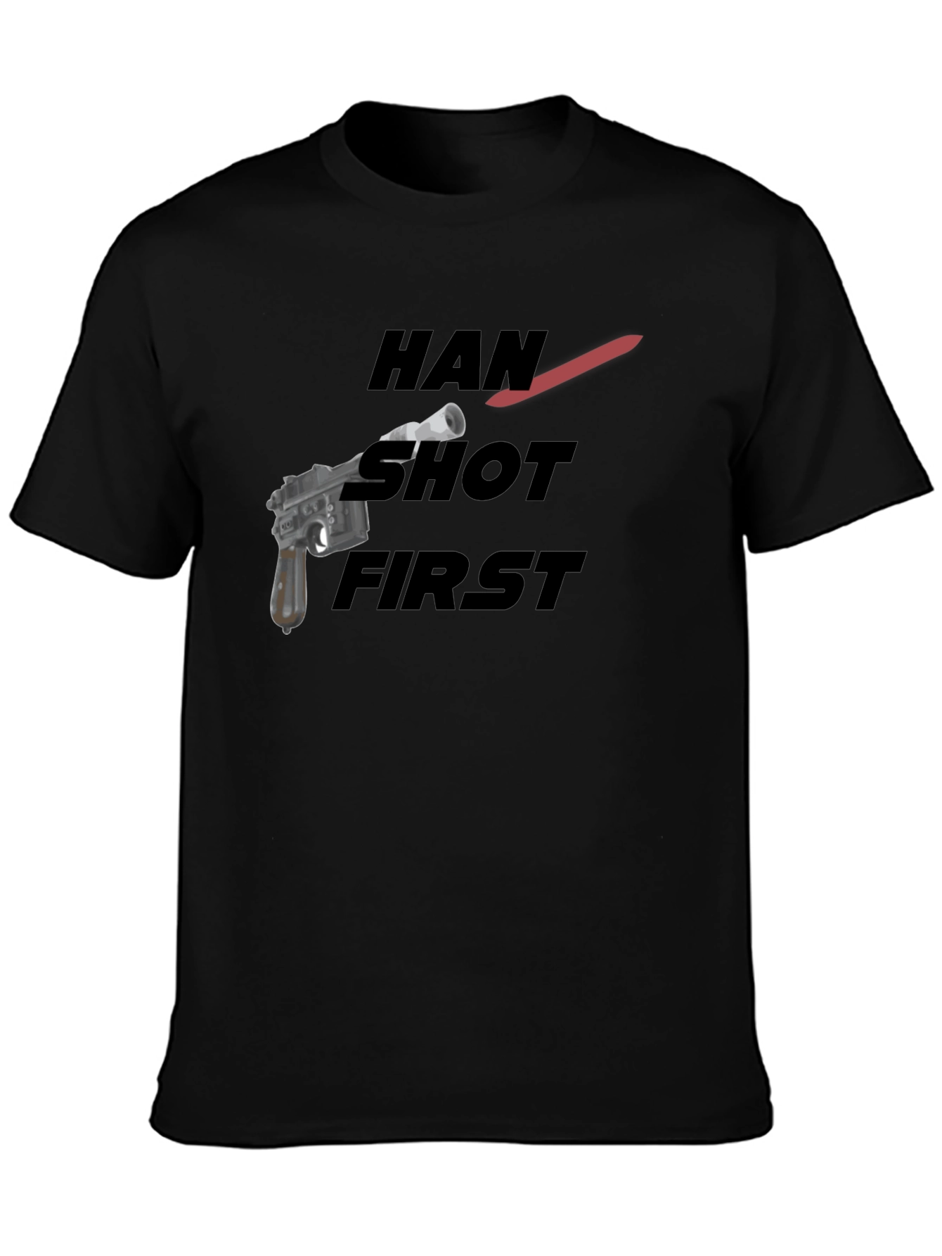 Han Shot First Graphic Tee - Black Cotton Blend