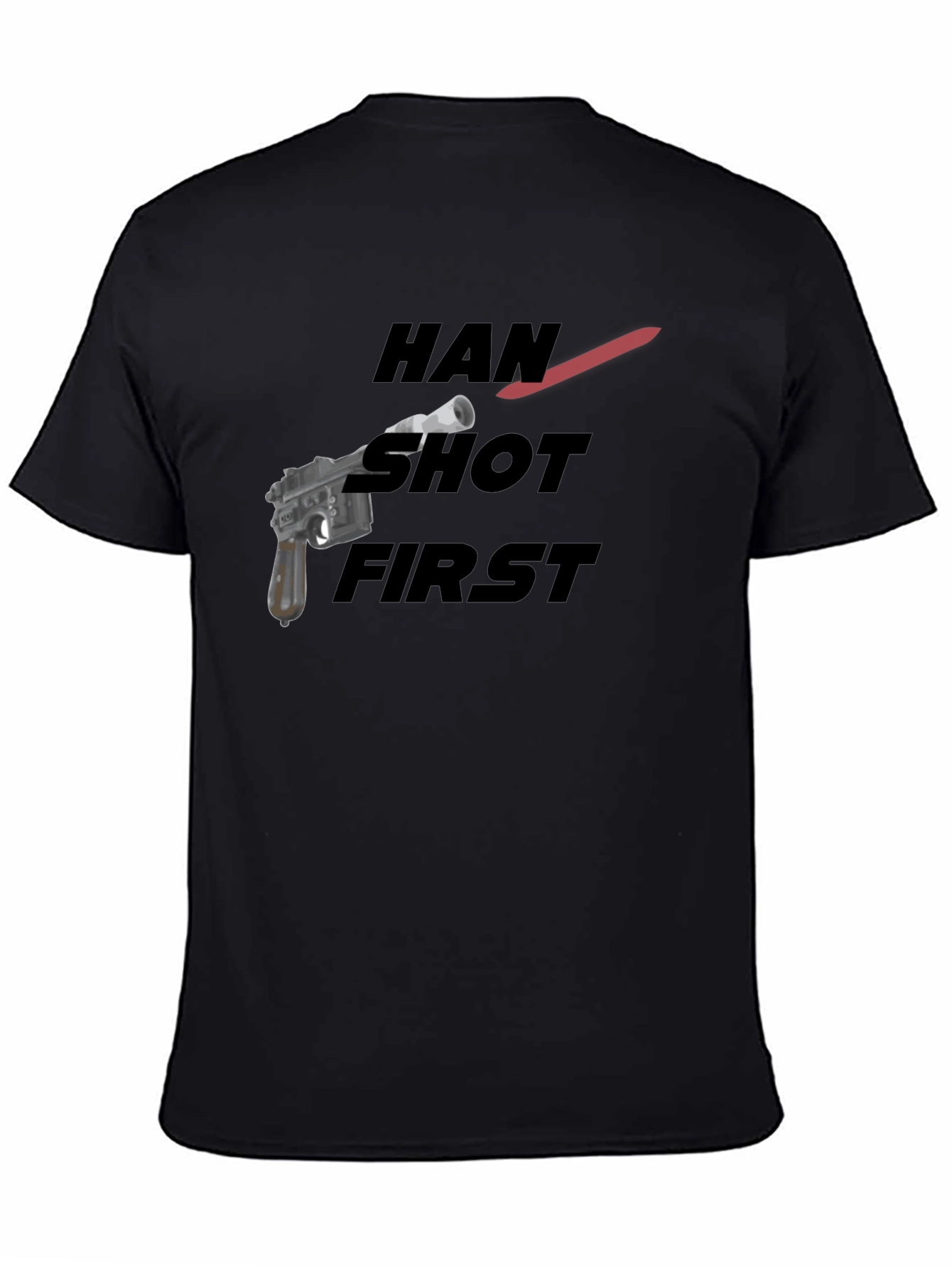 Han Shot First Graphic Tee - Black Cotton Blend