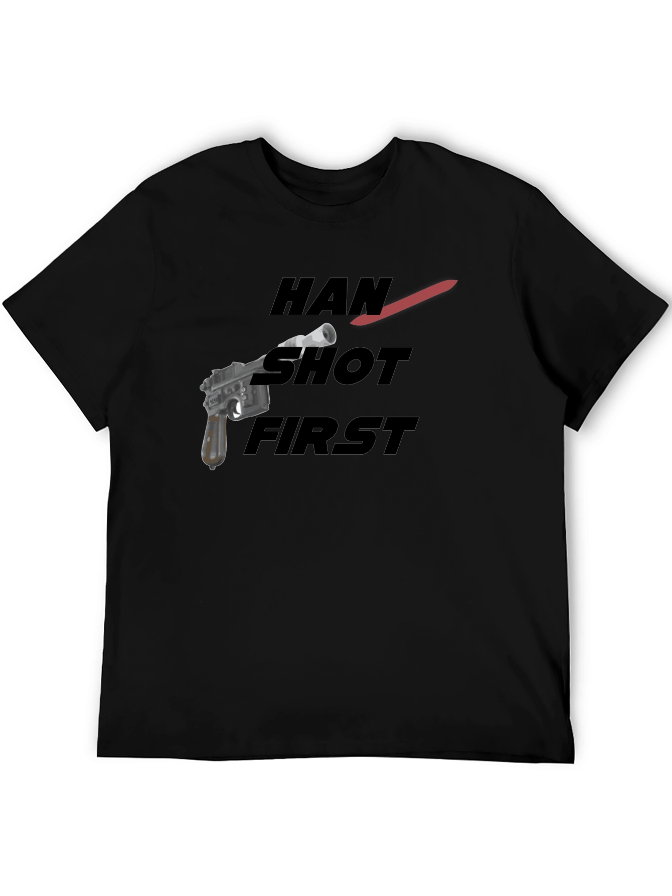 Han Shot First Graphic Tee - Black Cotton Blend