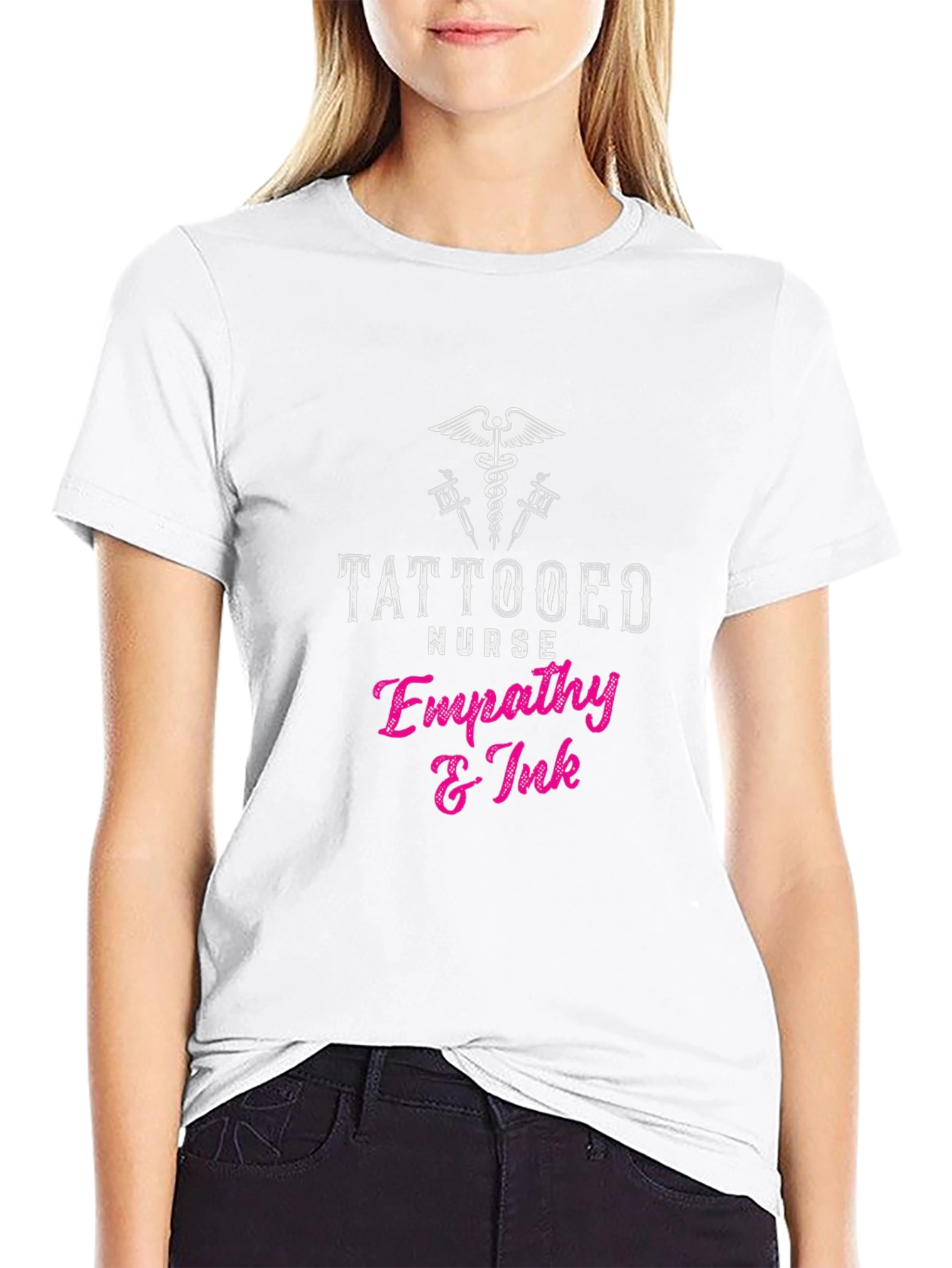Tattooed Nurse Empathy & Ink Graphic T-Shirt