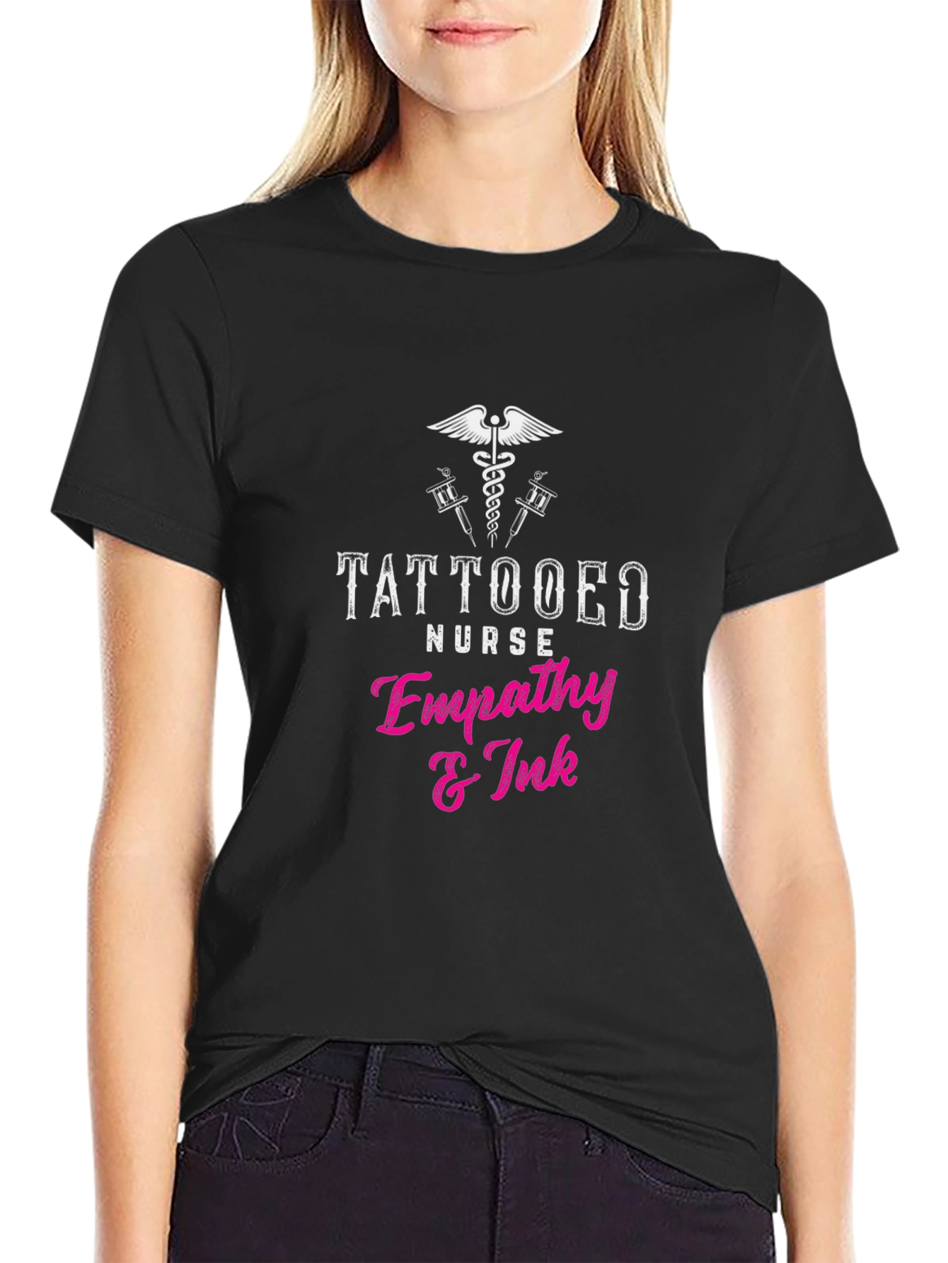 Tattooed Nurse Empathy & Ink Graphic T-Shirt