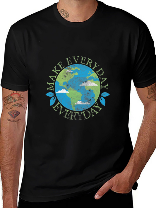Eco-Friendly Earth Graphic T-Shirt