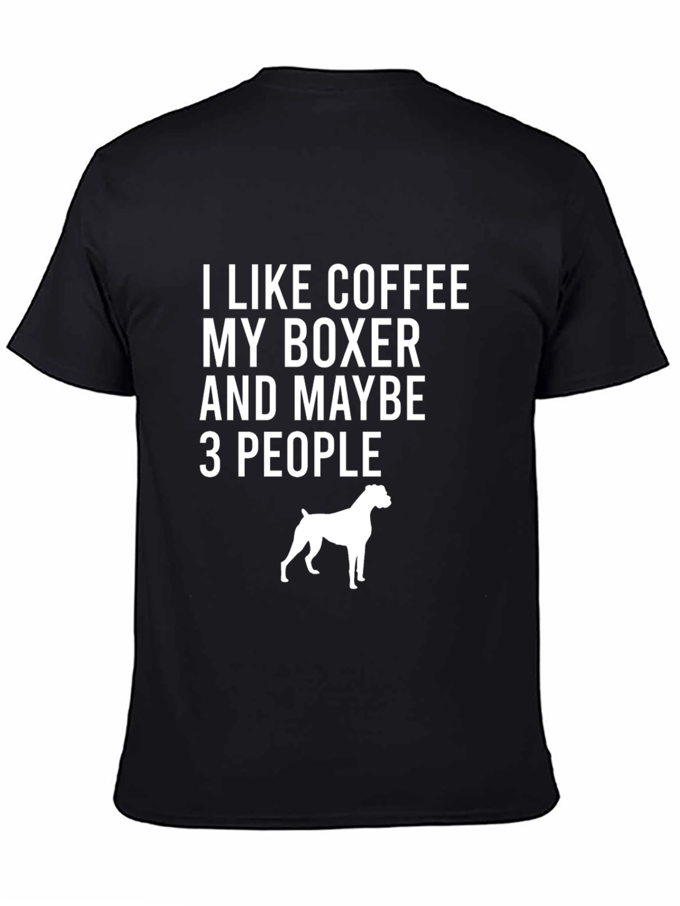 Coffee Boxer 3 People Black T-Shirt
