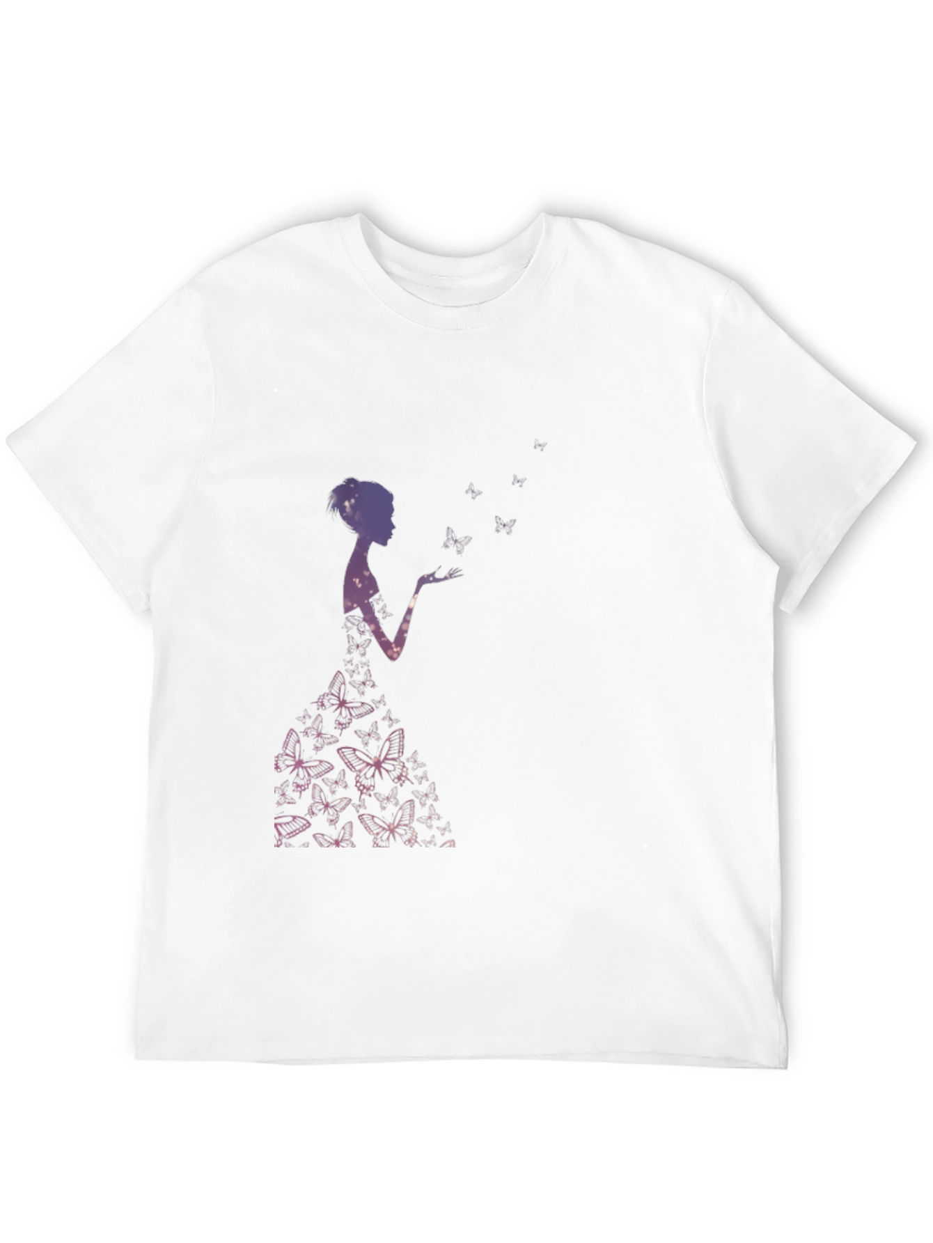 Butterfly Silhouette Graphic Black T-Shirt