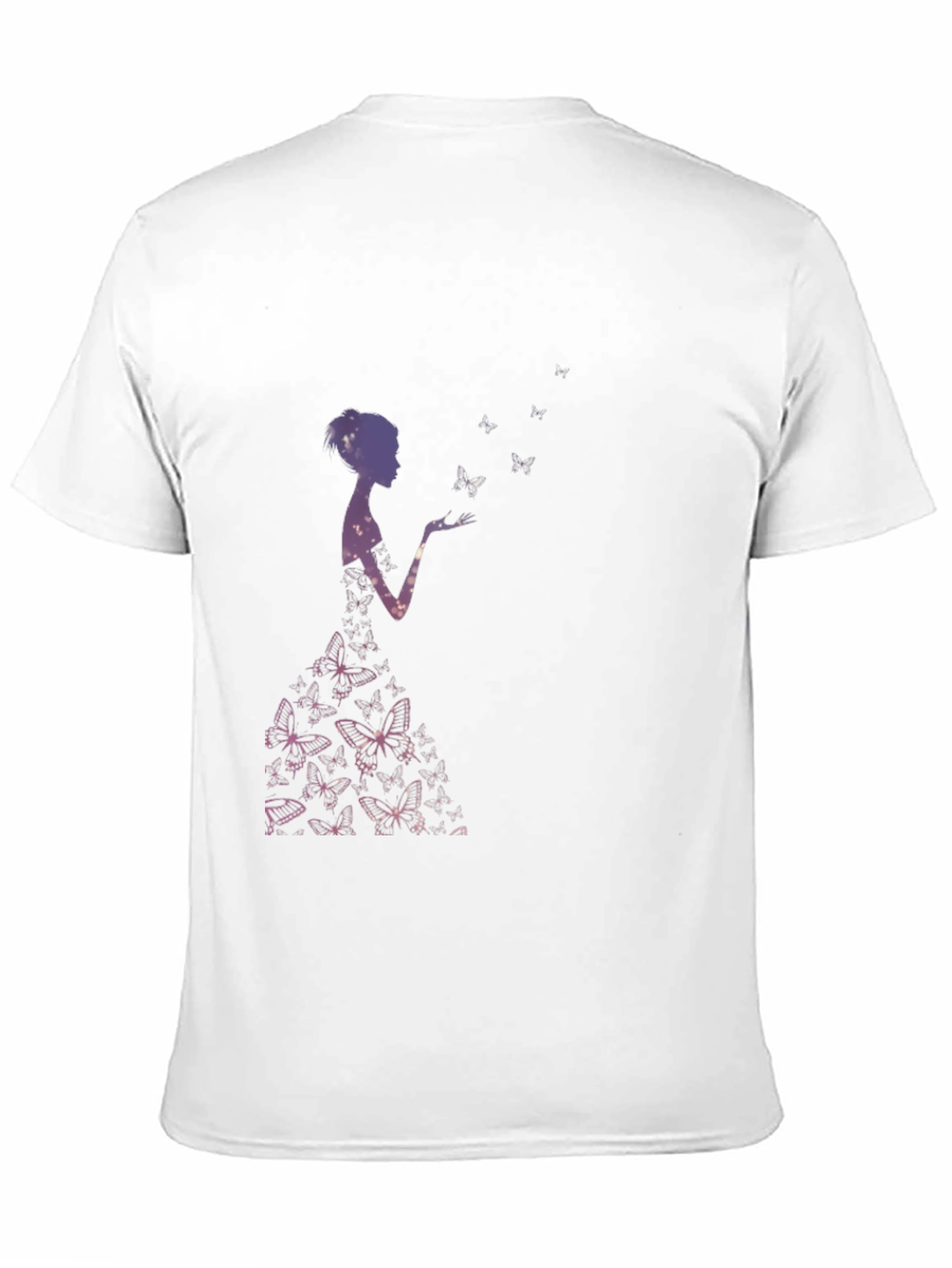 Butterfly Silhouette Graphic Black T-Shirt