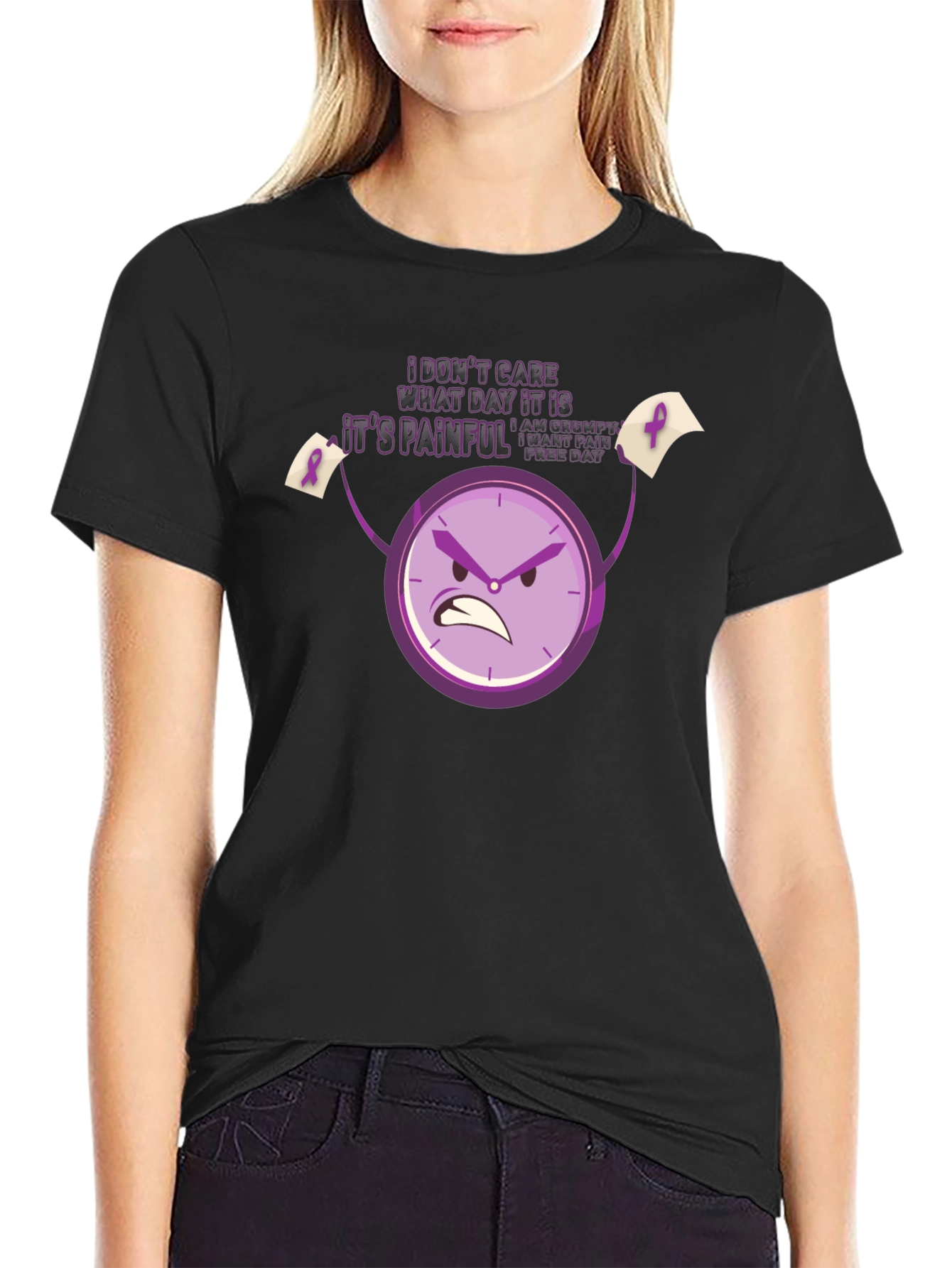 Grumpy Pain Awareness T-Shirt - Black
