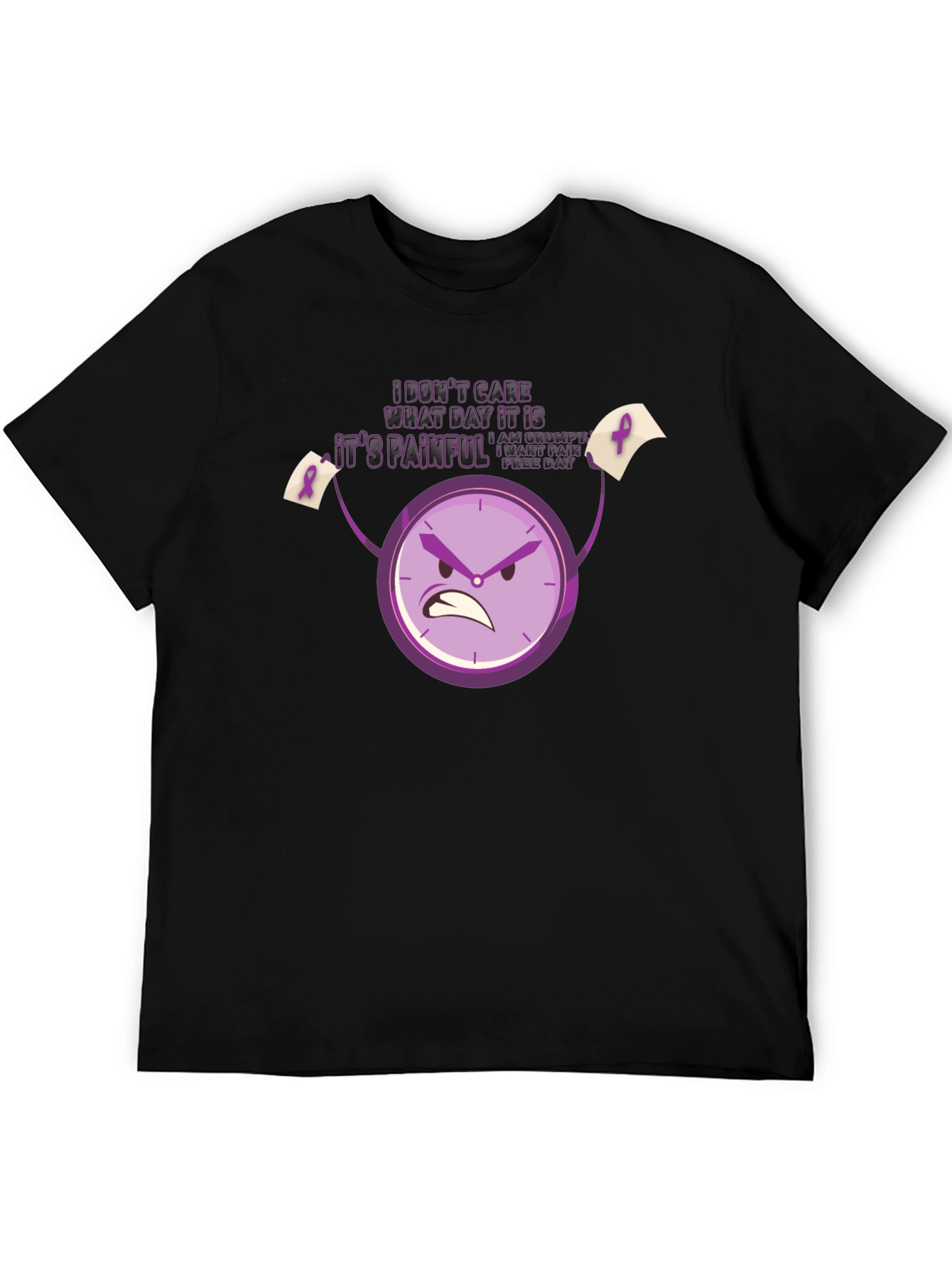 Grumpy Pain Awareness T-Shirt - Black