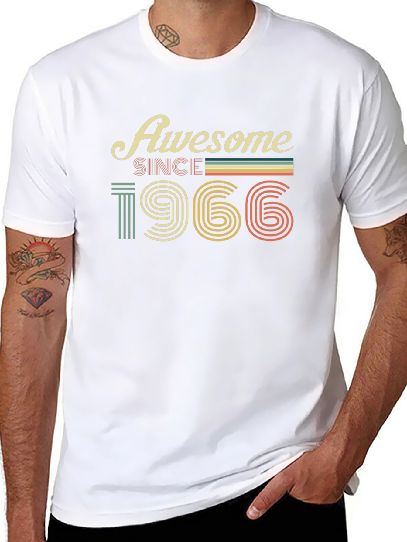 Awesome Since 1966 T-Shirt - Retro Birthday Tee