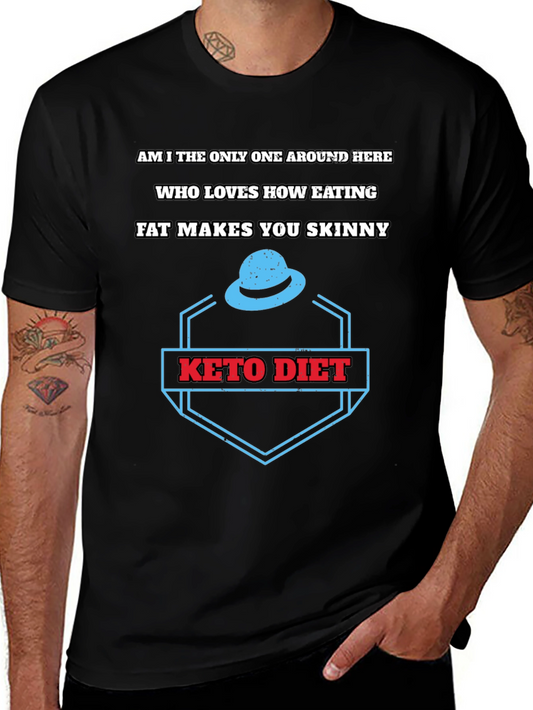 Keto Diet T-Shirt - Eat Fat Get Skinny Tee