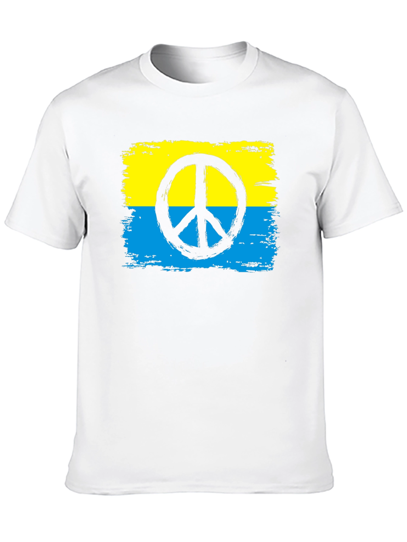 Ukraine Peace Sign T-Shirt - Black