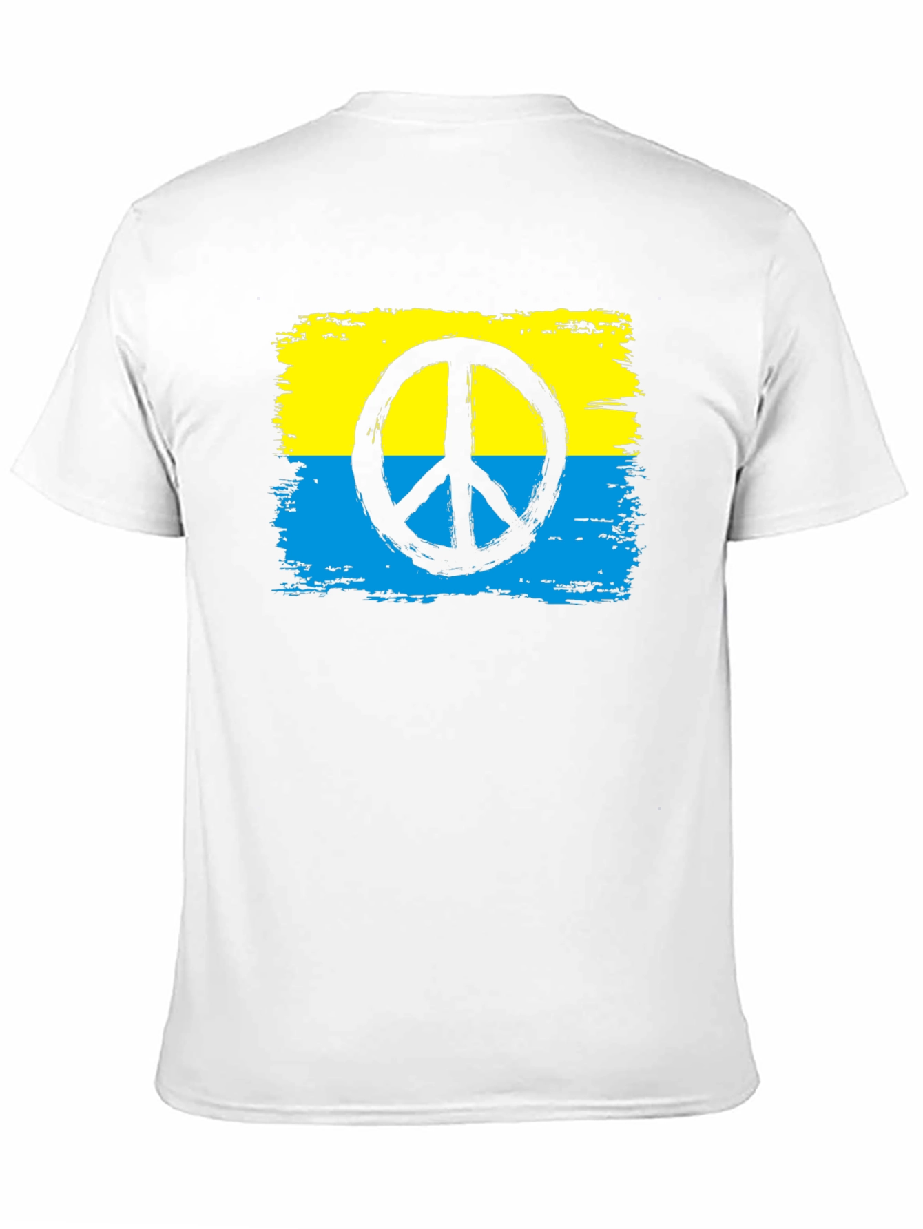 Ukraine Peace Sign T-Shirt - Black