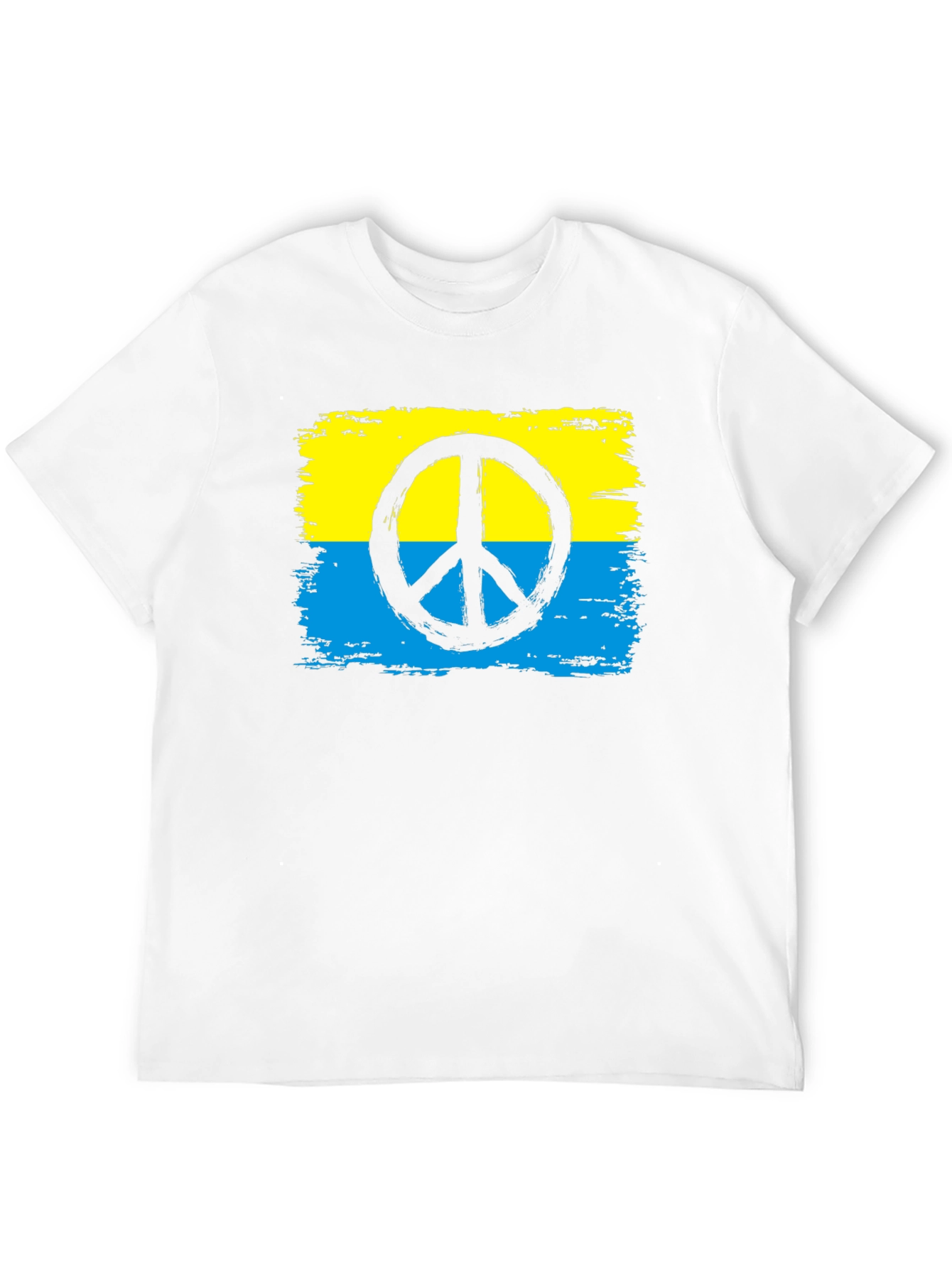 Ukraine Peace Sign T-Shirt - Black