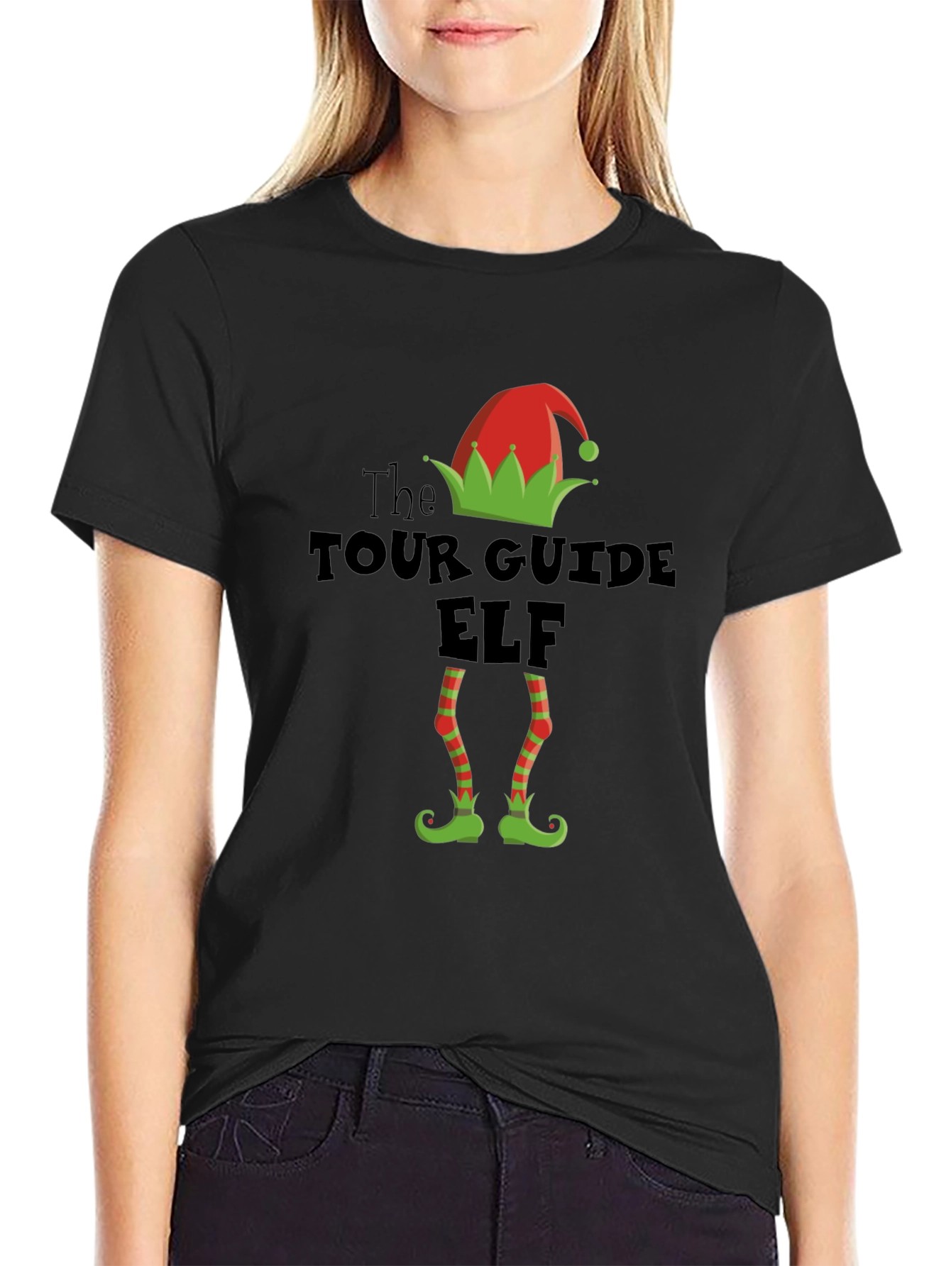 Tour Guide Elf Holiday T-Shirt