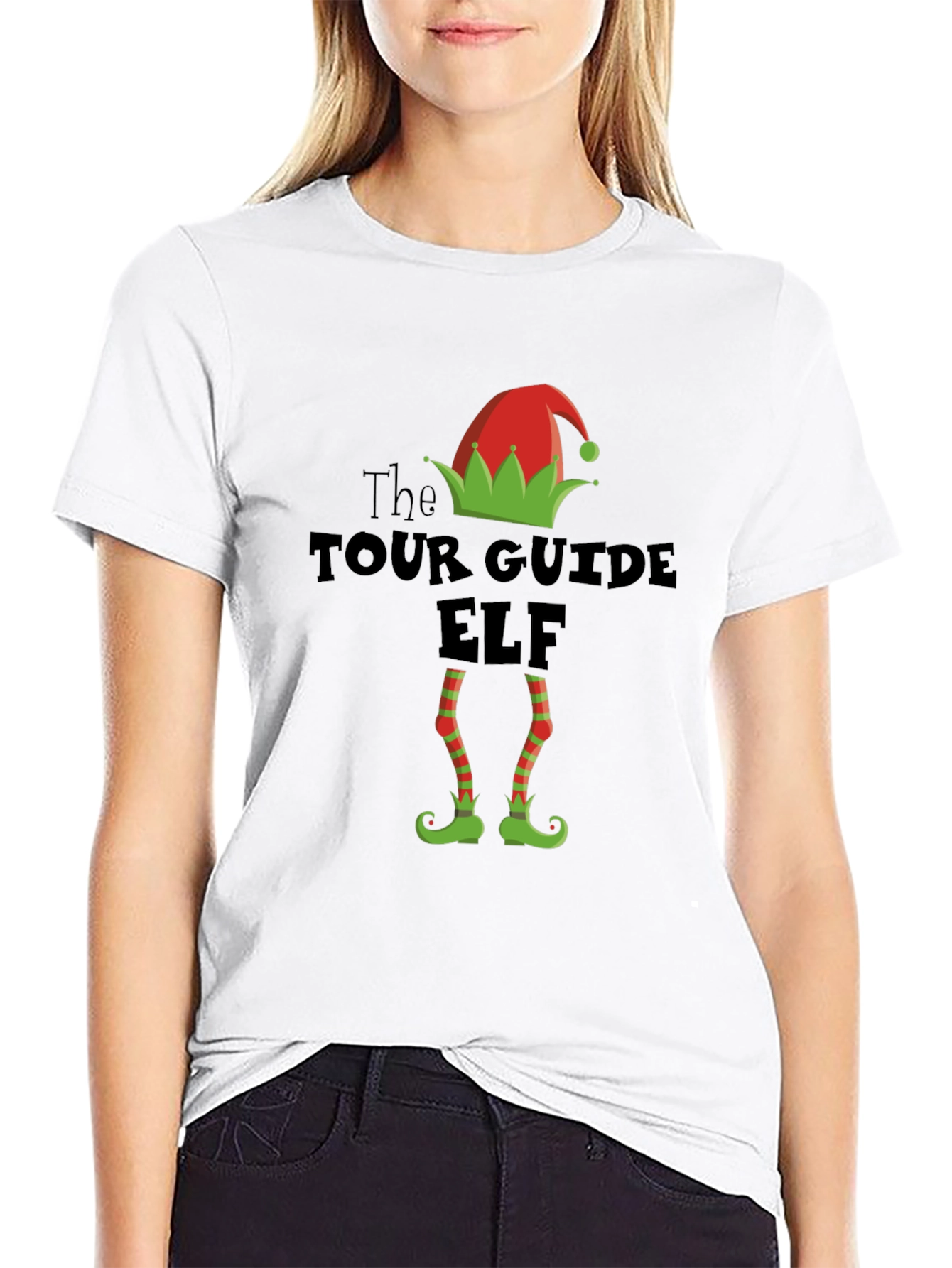 Tour Guide Elf Holiday T-Shirt