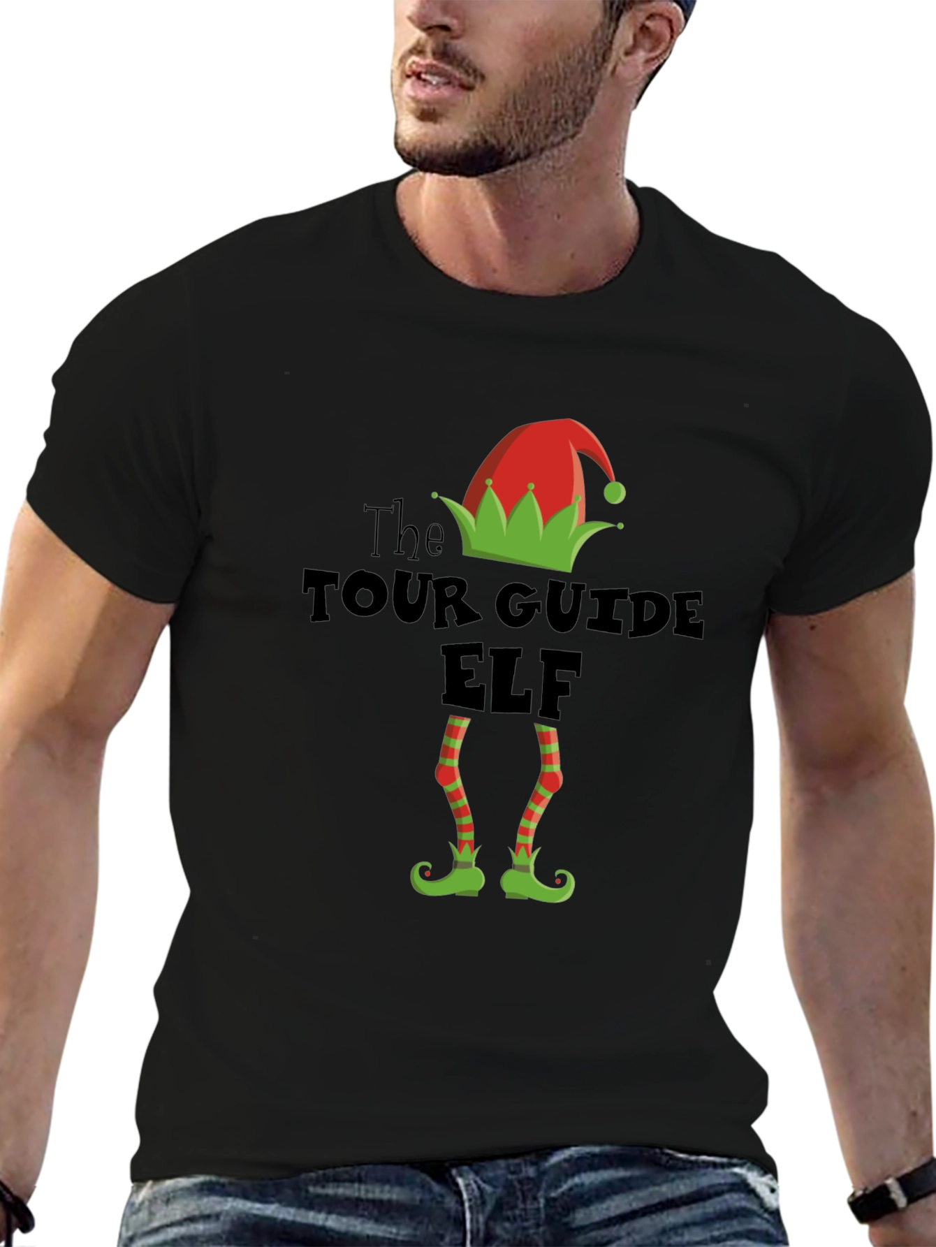 Tour Guide Elf Holiday T-Shirt