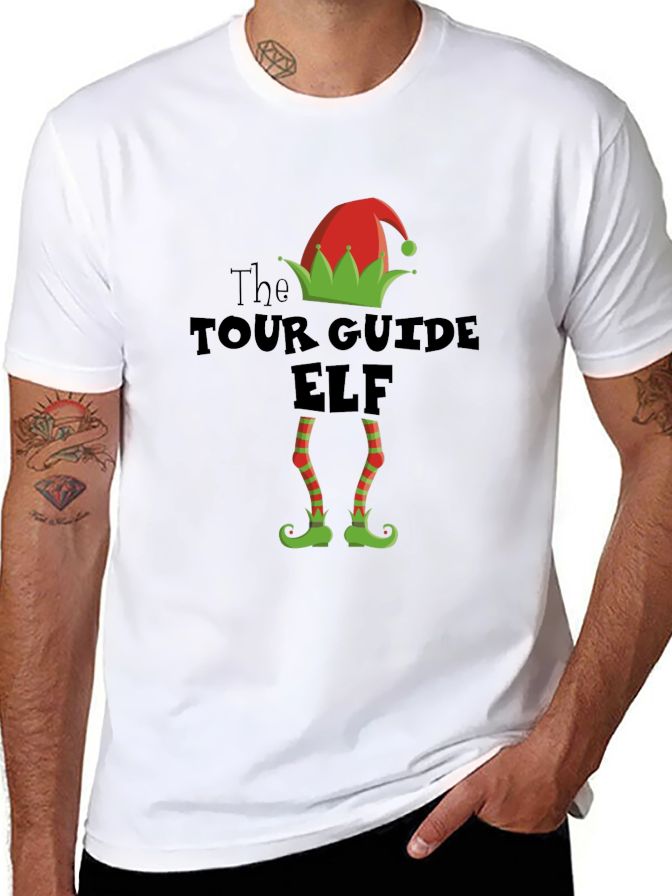 Tour Guide Elf Holiday T-Shirt