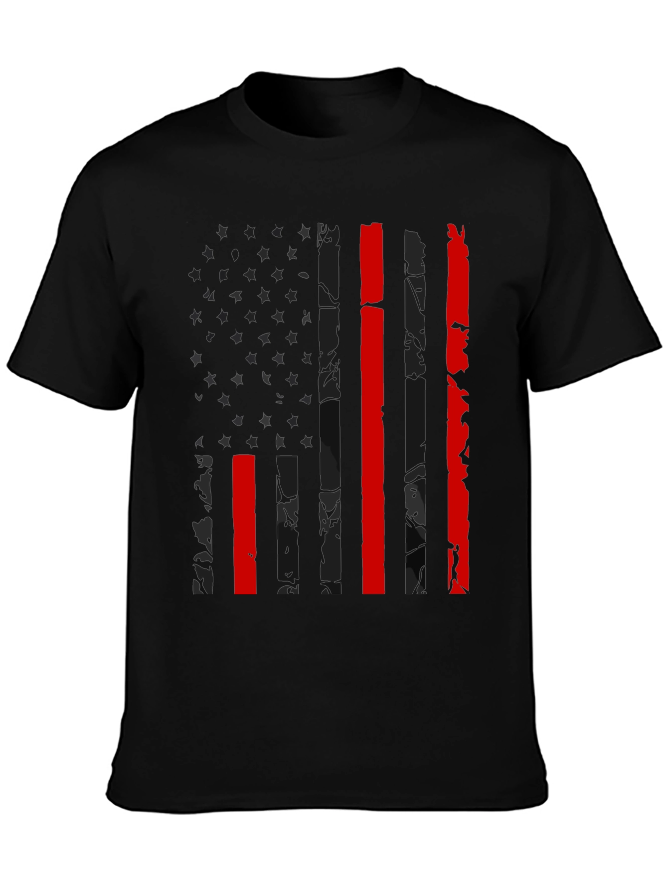 American Flag Thin Red Line Graphic Tee