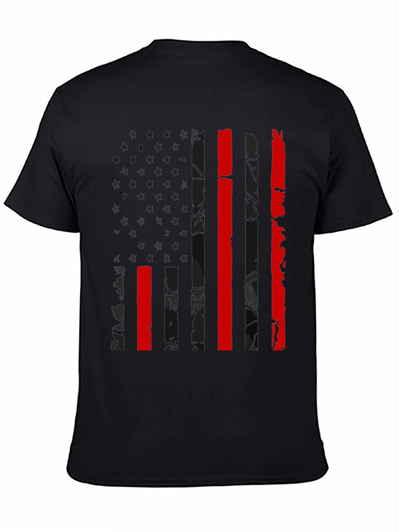 American Flag Thin Red Line Graphic Tee