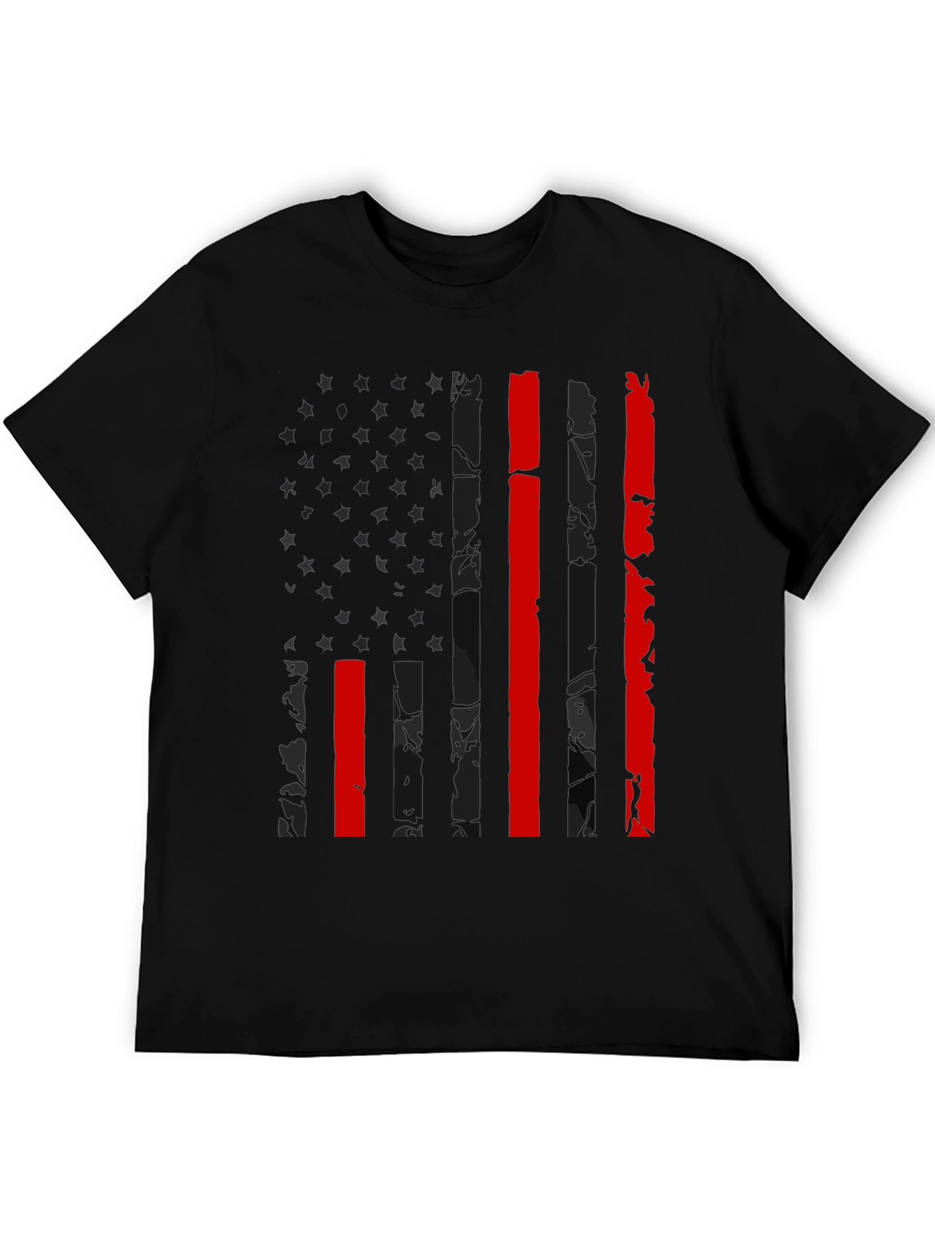 American Flag Thin Red Line Graphic Tee