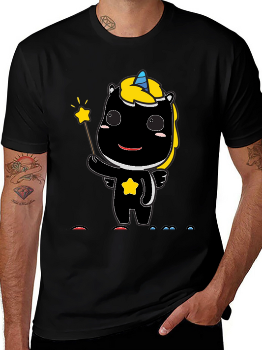 Unicorn Magic T-Shirt - Black Cotton Tee