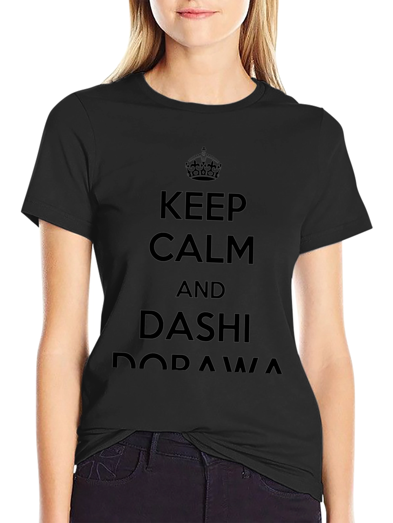 Keep Calm Dashi Dorawa Black T-Shirt