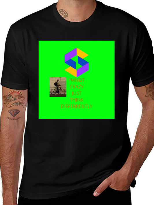 Unique Graphic Print Crew Neck T-Shirt