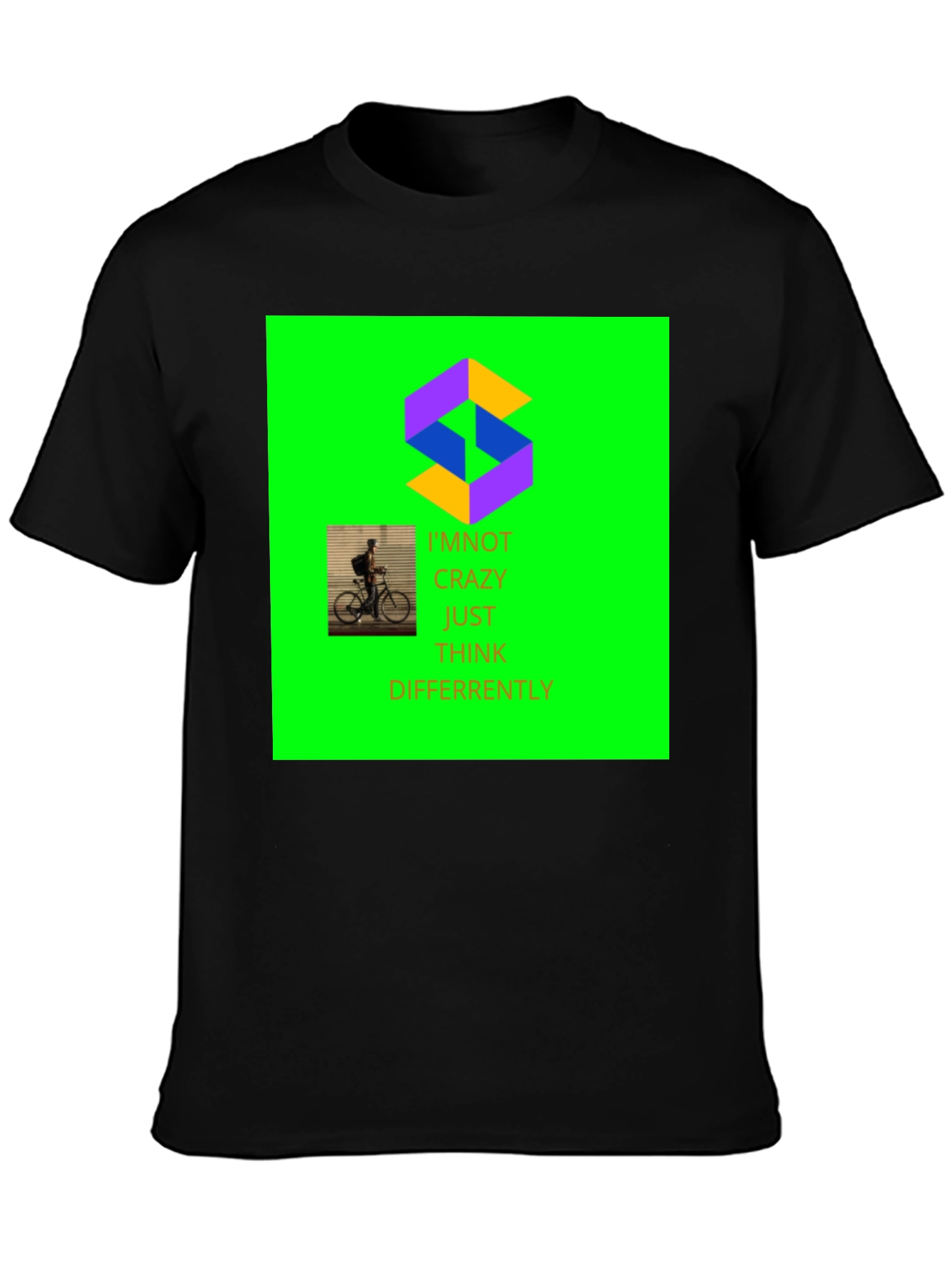Unique Graphic Print Crew Neck T-Shirt