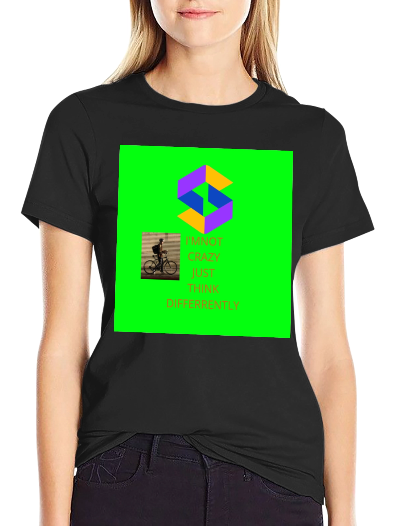 Unique Graphic Print Crew Neck T-Shirt