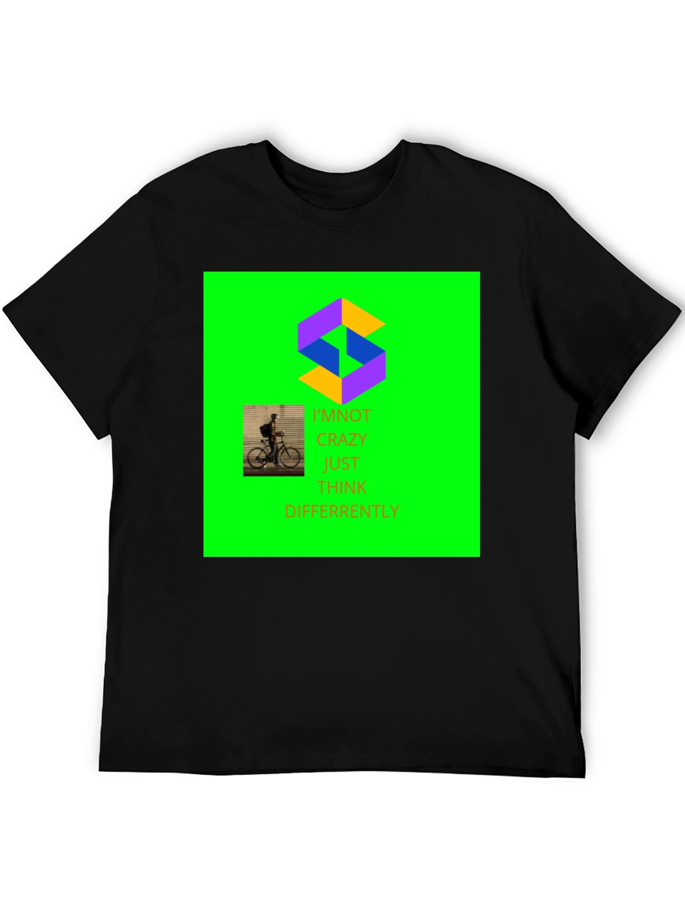 Unique Graphic Print Crew Neck T-Shirt
