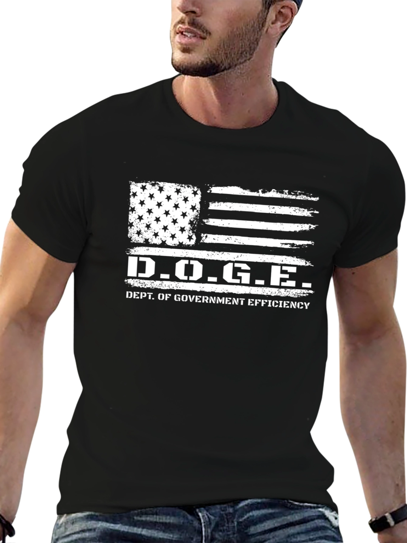 D.O.G.E. Dept. of Government Efficiency Black T-Shirt