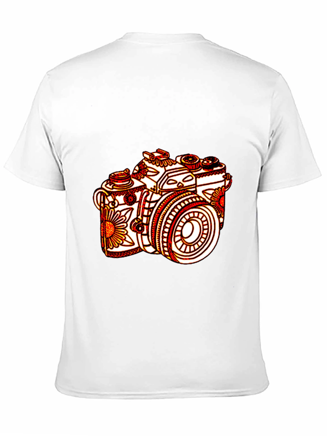 Floral Camera Graphic Tee - Unique Design