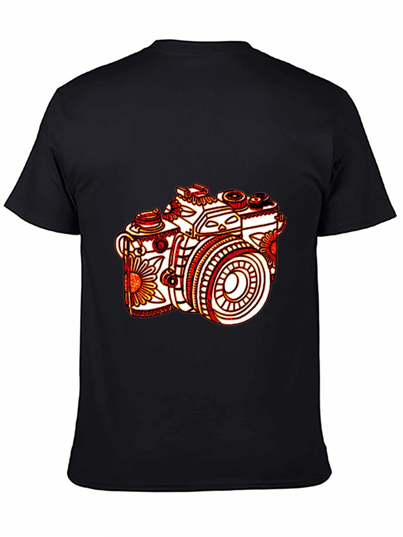 Floral Camera Graphic Tee - Unique Design