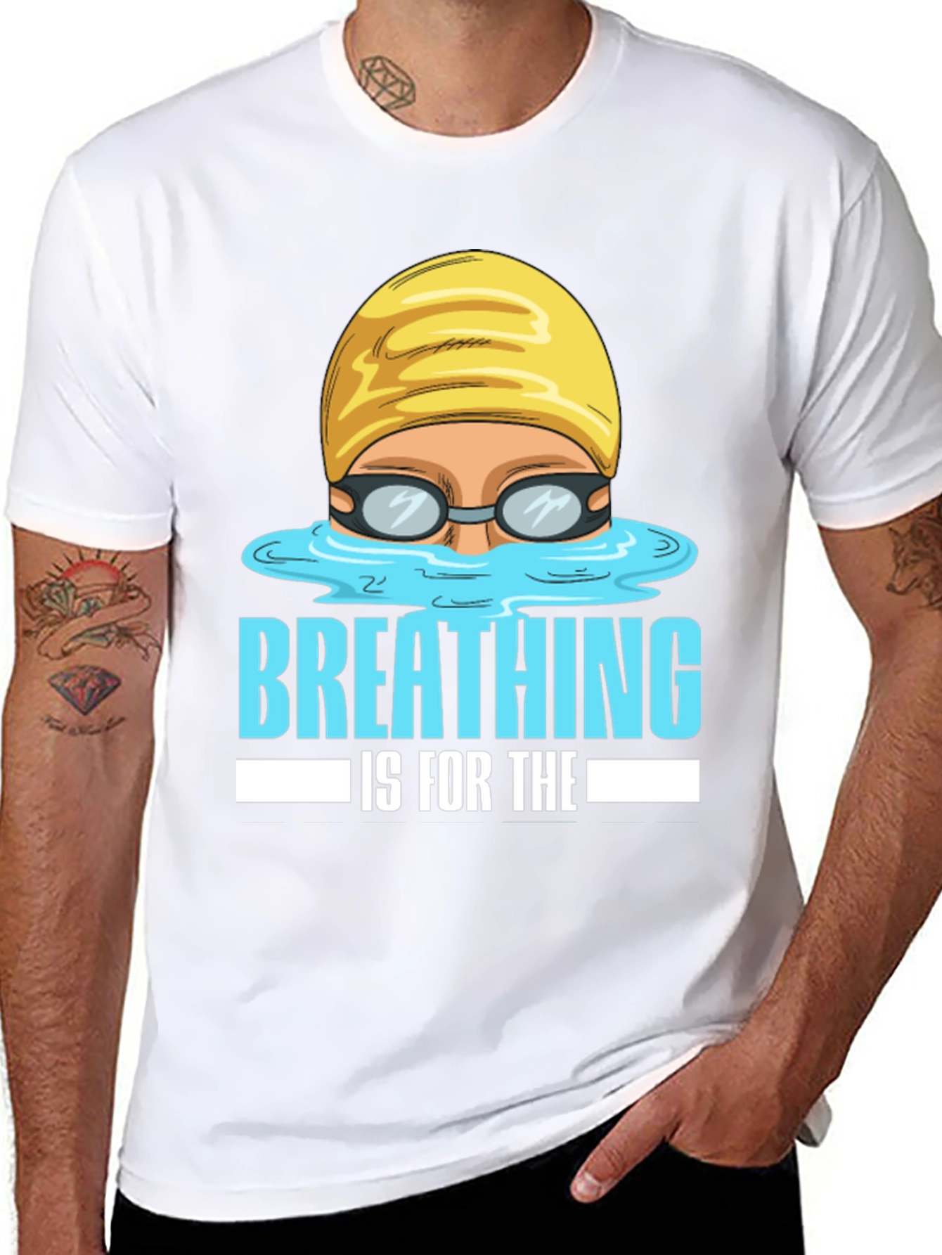 Breathing Is For The Weak Swimmer T-Shirt