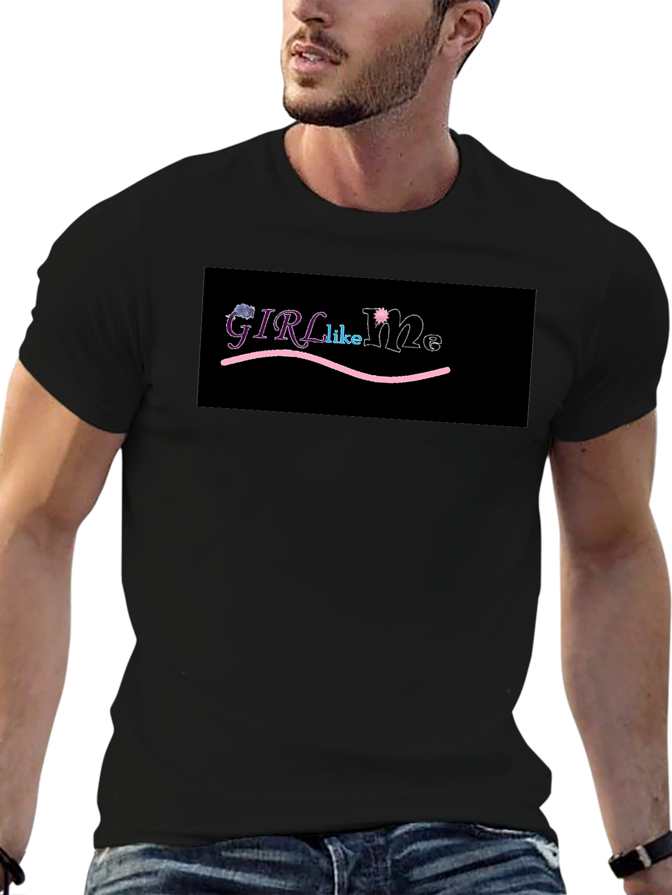 Girl Like Me Graphic Tee - Black Cotton T-Shirt