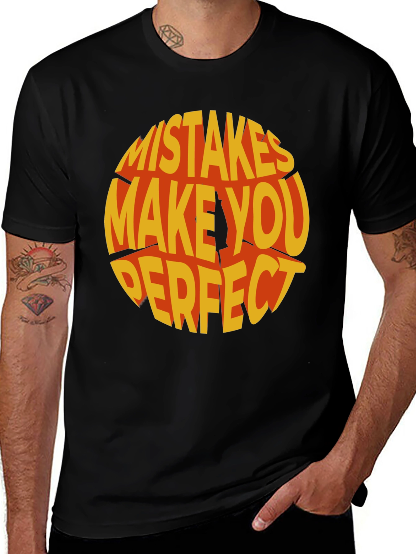Mistakes Make You Perfect Graphic Tee - Black