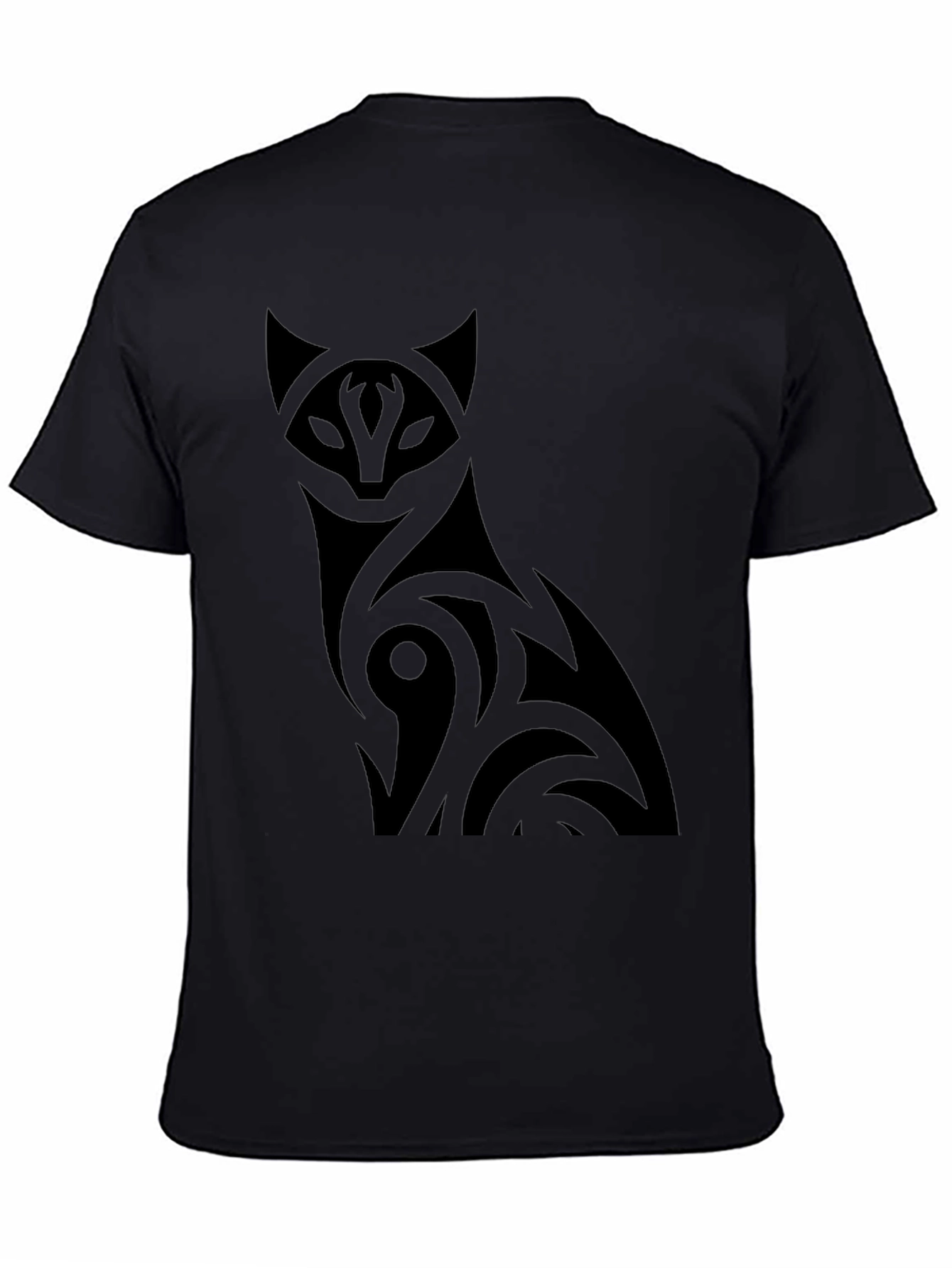 Black Cat Graphic Tee - Mens Crew Neck T-Shirt