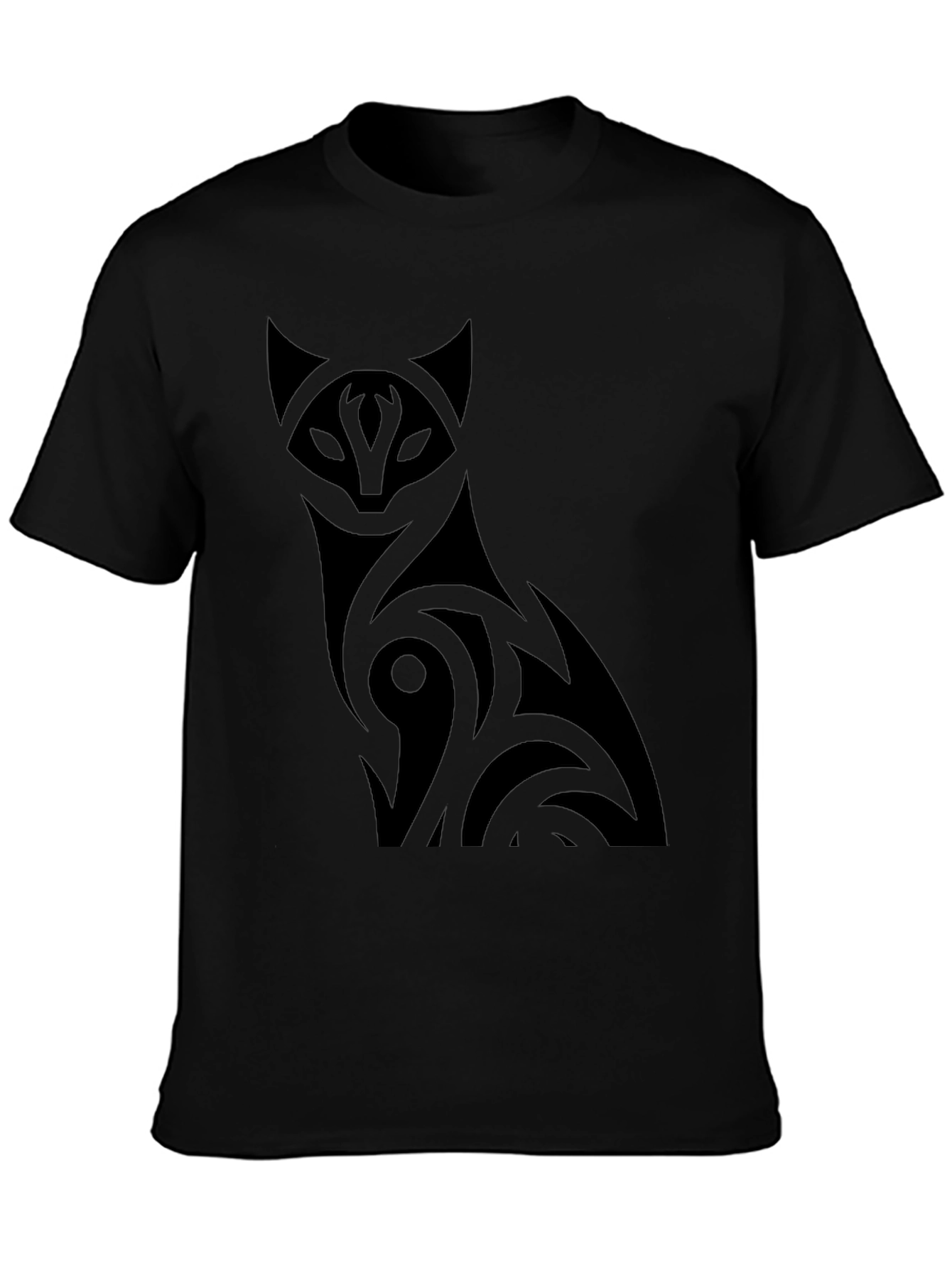 Black Cat Graphic Tee - Mens Crew Neck T-Shirt