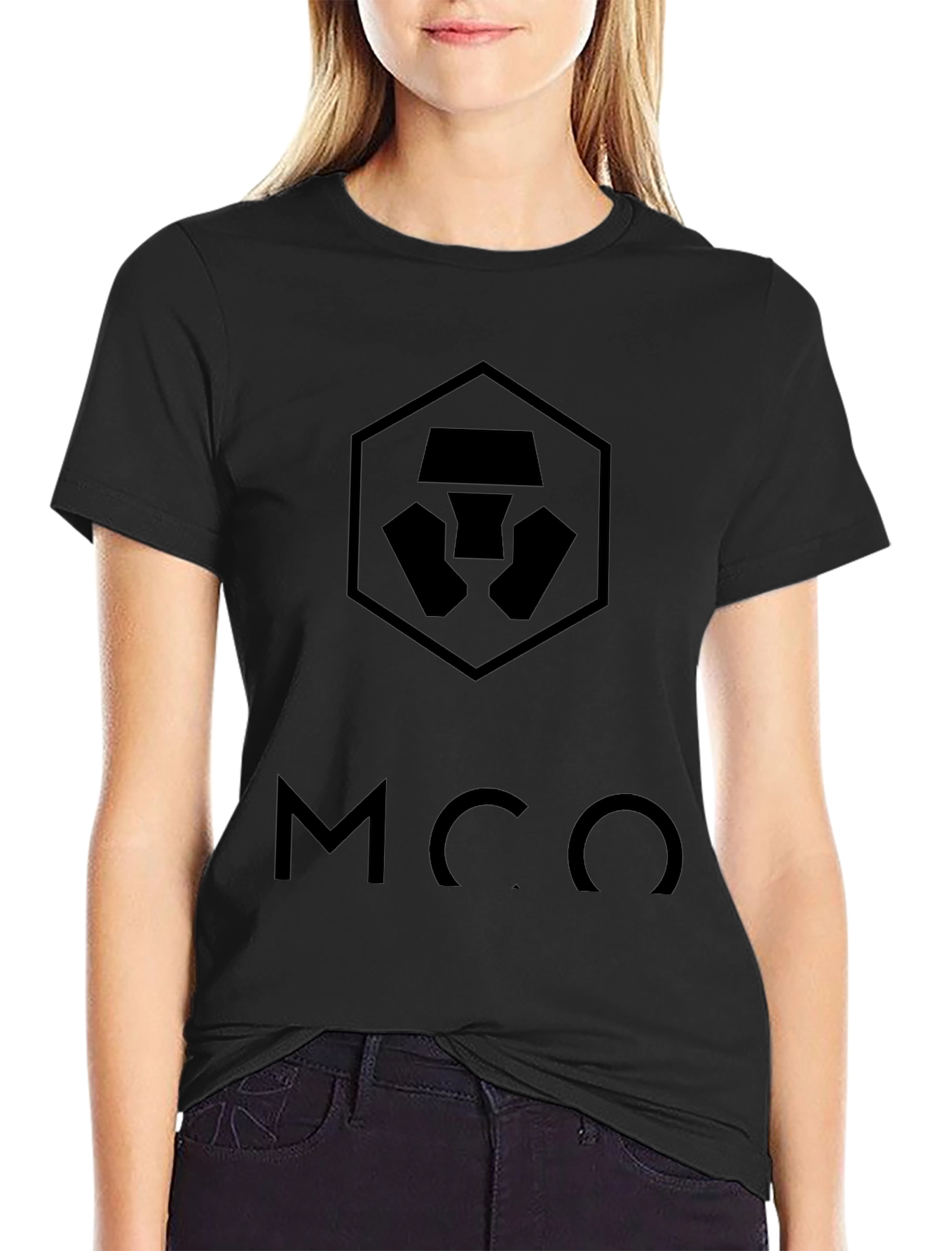 Modern Black T-Shirt with Graphic Logo Design