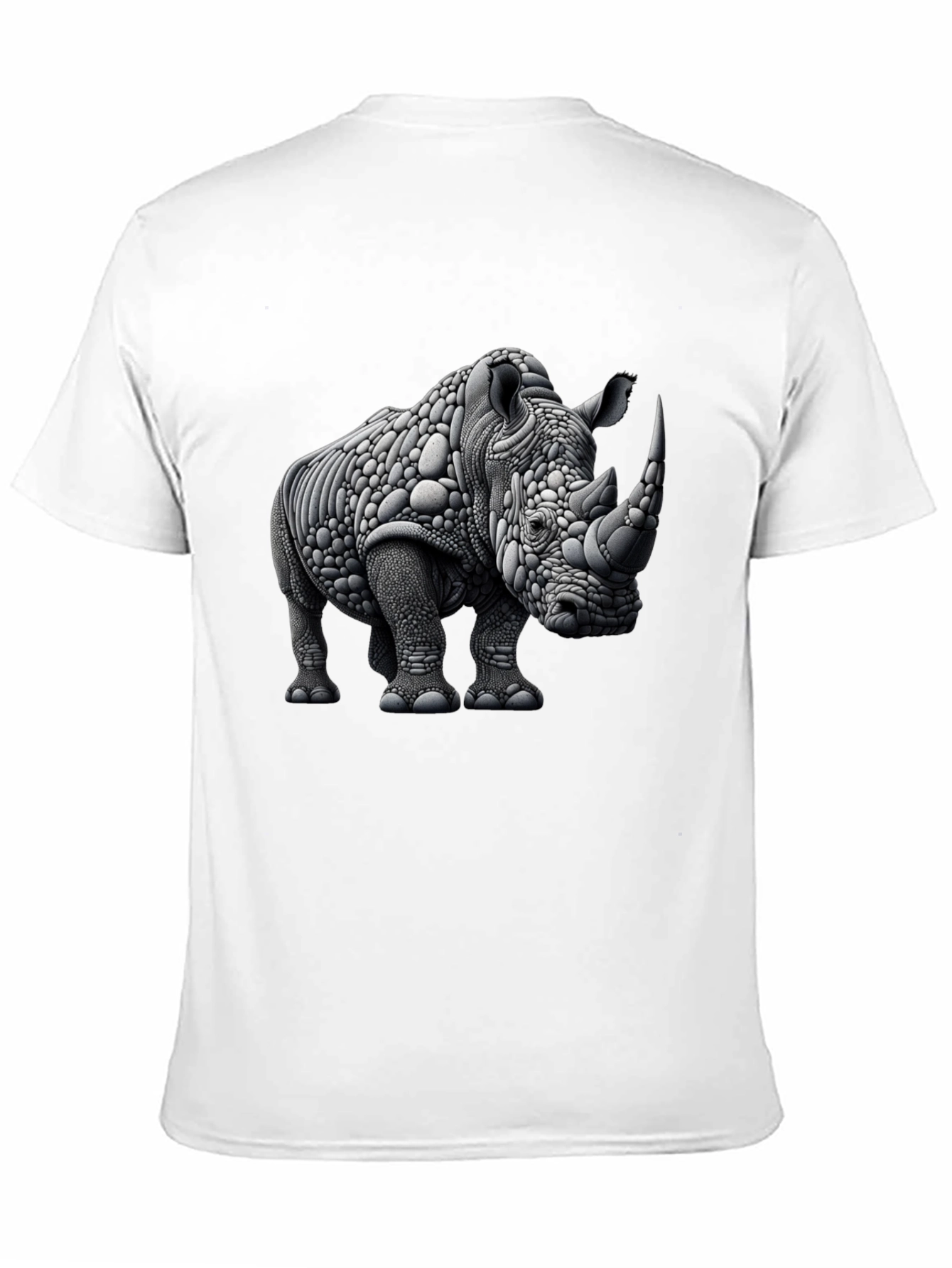 Abstract Rhinoceros Graphic Tee - Black