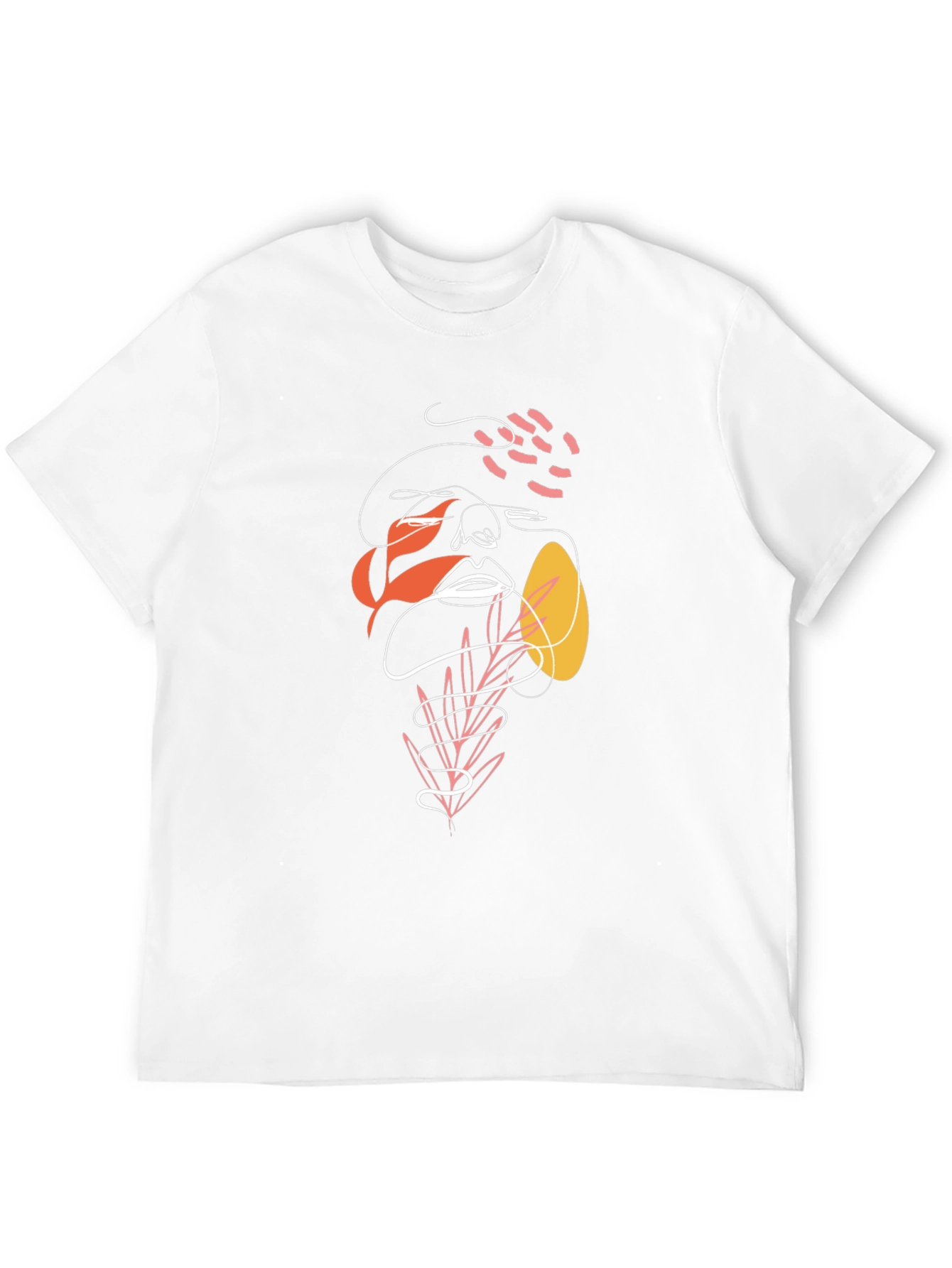 Abstract Face Graphic Tee - Modern Art Shirt