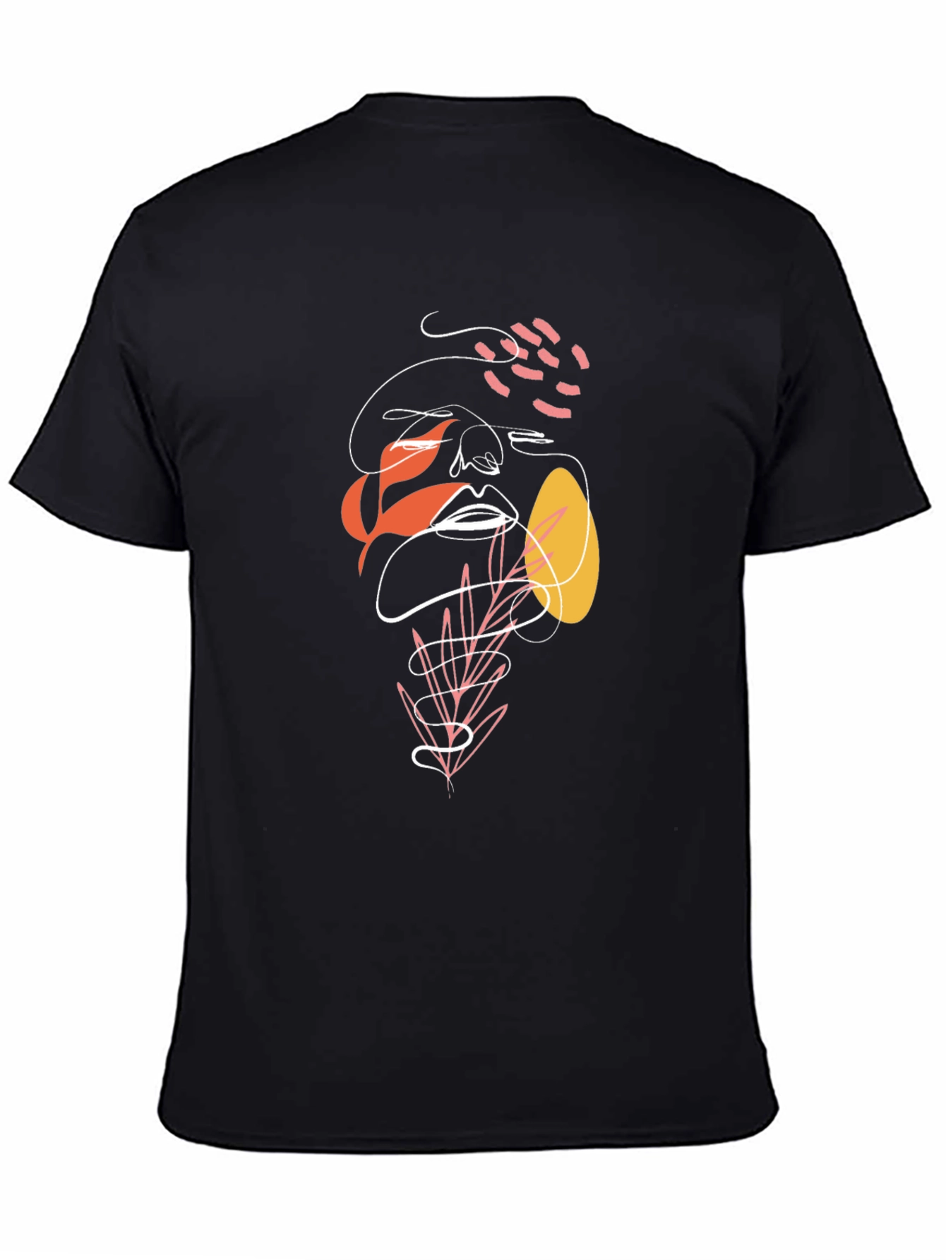 Abstract Face Graphic Tee - Modern Art Shirt